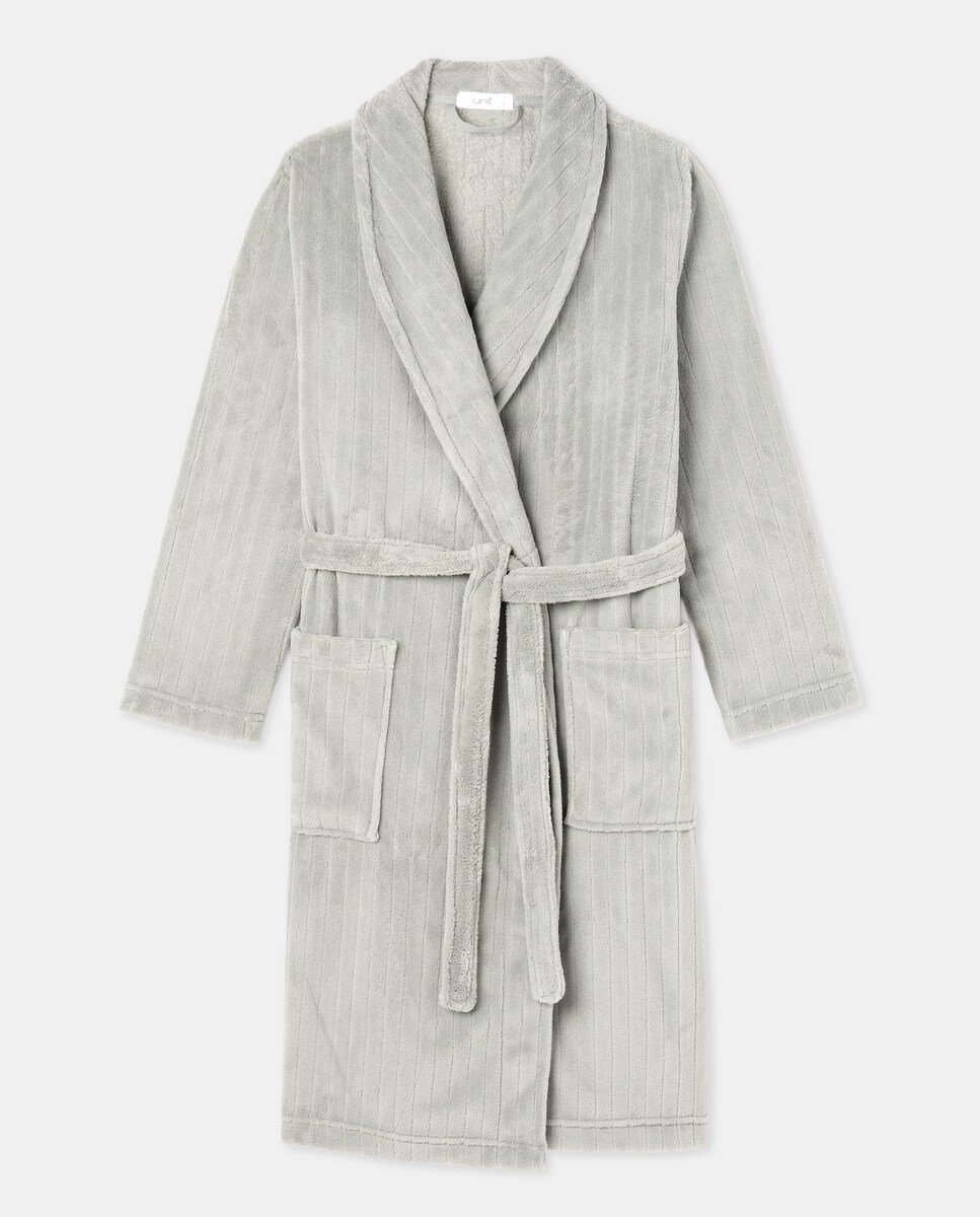 Bata Mujer Polar Textura Verde claro-3