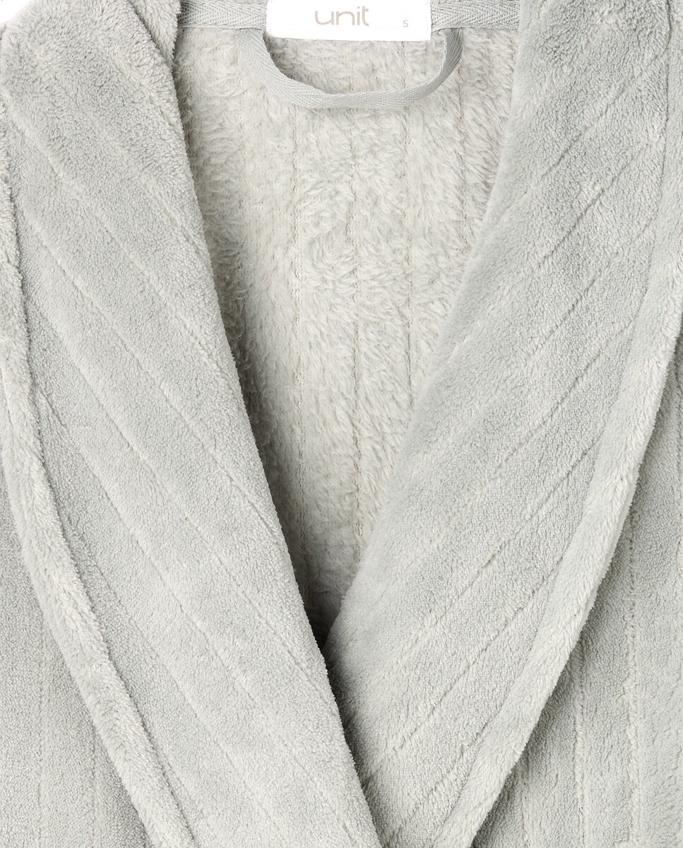 Bata Mujer Polar Textura Verde claro-4