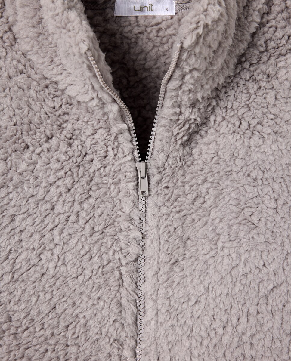 Chaqueta Mujer Borreguito Gris claro-5