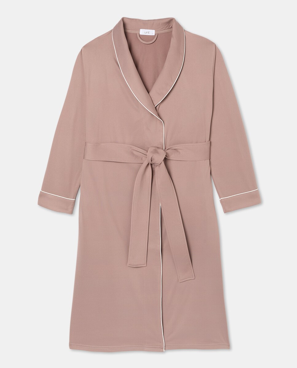 Bata Mujer Punto Cálido Rosa claro-3