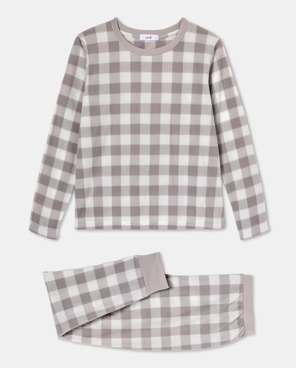 Pijama Mujer Micropolar Estampado Azul-3