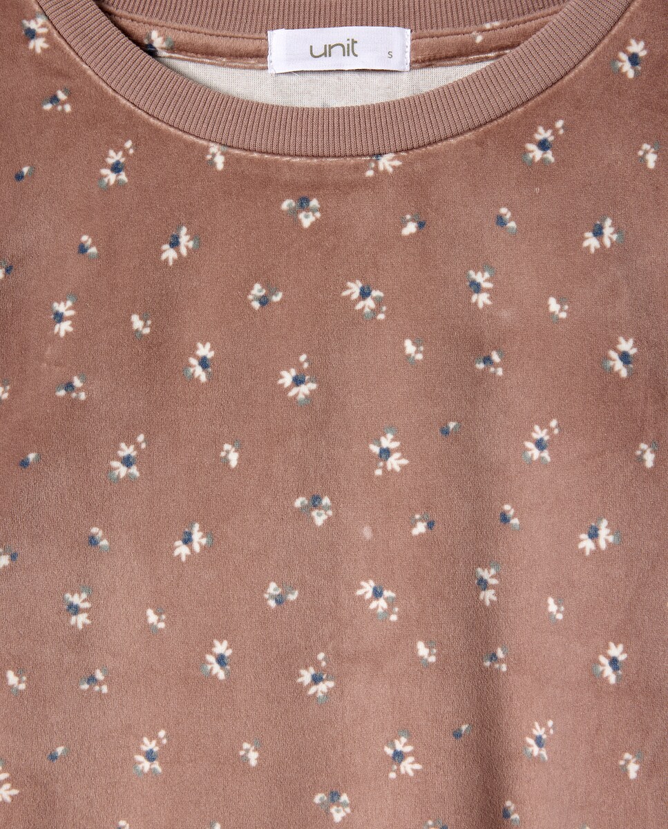 Pijama Mujer Microvelour Estampado Rosa-4