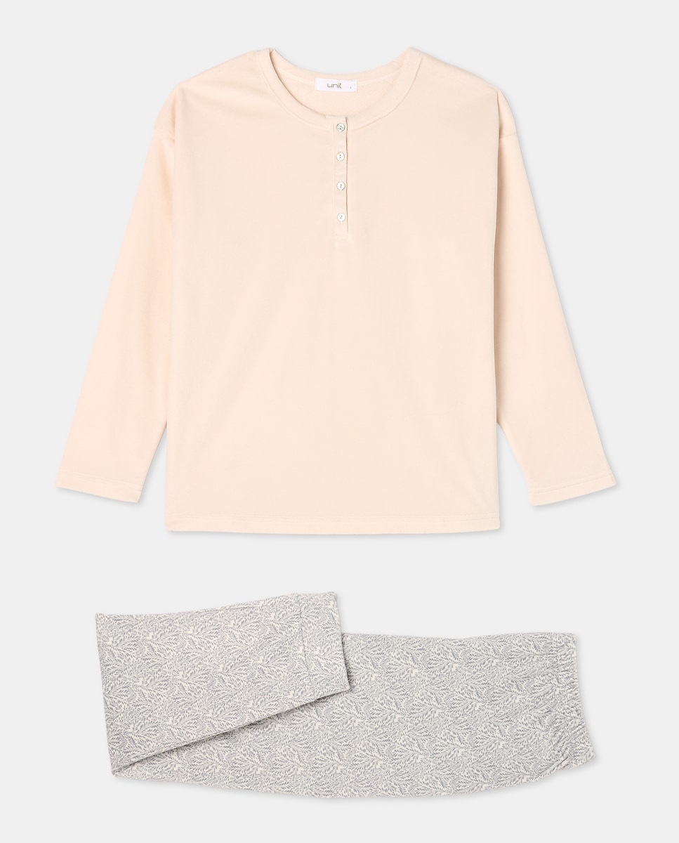 Pijama Mujer Polar Tacto Suave 120 Crudo-3