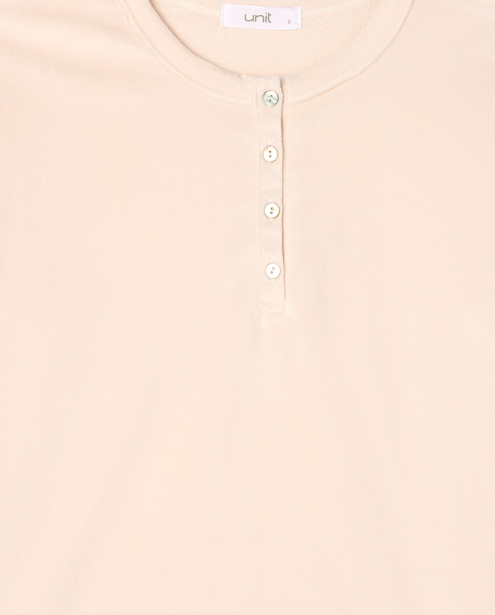 Pijama Mujer Polar Tacto Suave 120 Crudo-4