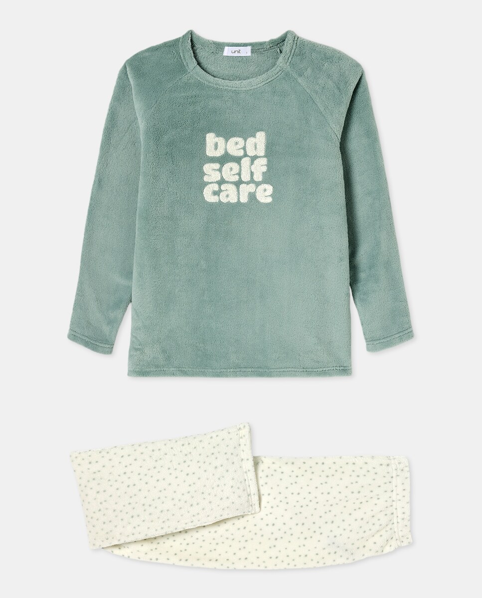 Pijama Mujer Polar 582 Verde agua-3