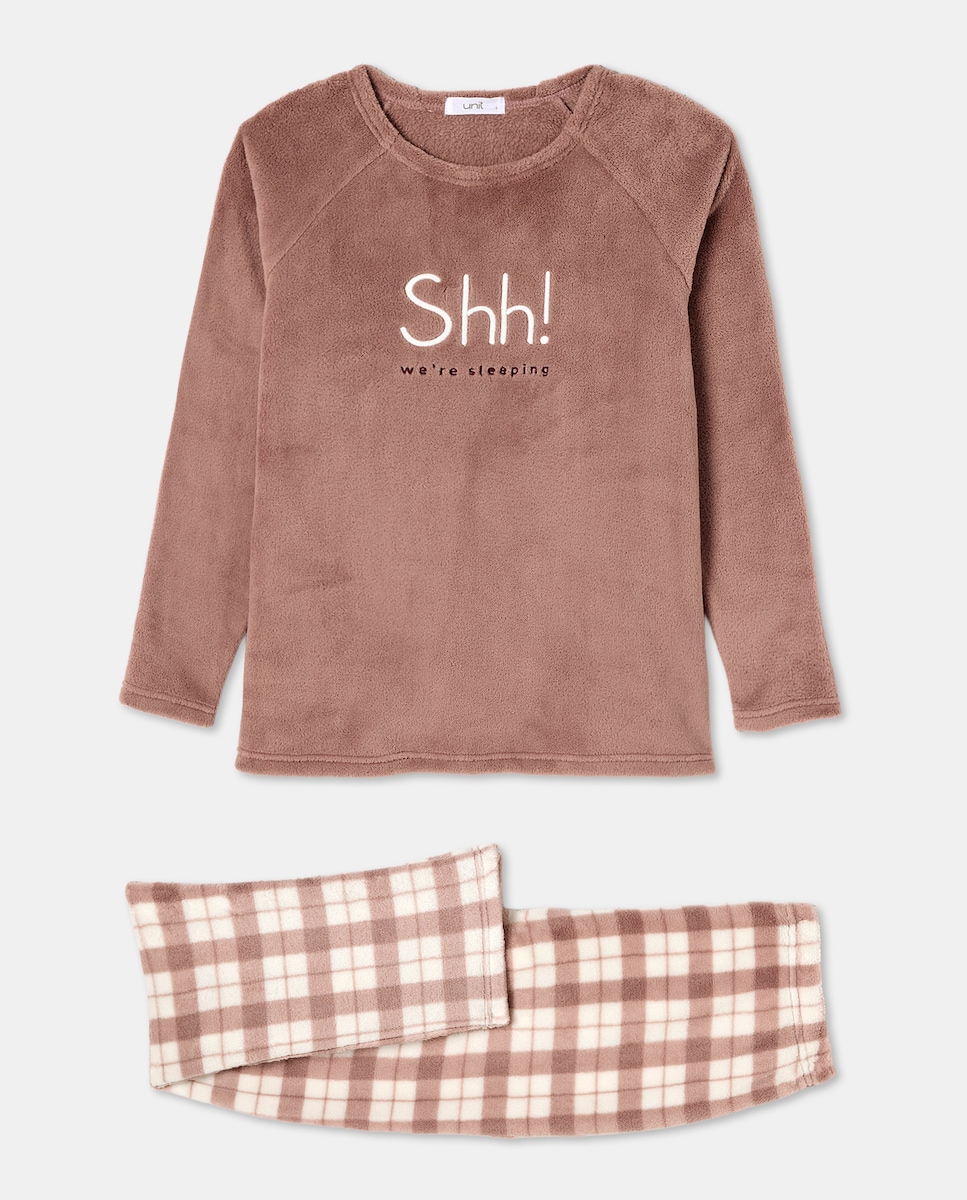 Pijama Mujer Polar Rosa claro-4