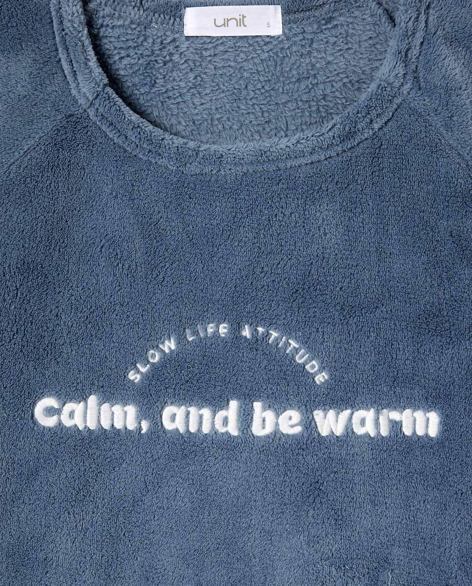 Pijama Mujer Polar Gris claro-5