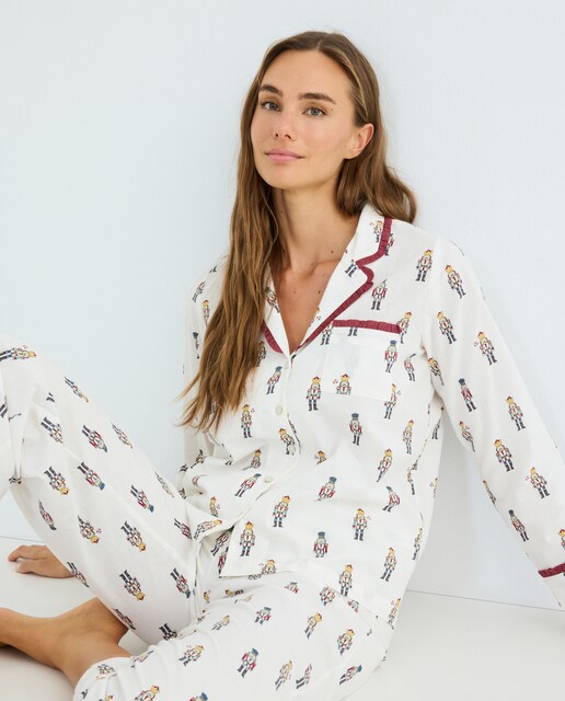 Imagen 0 de Pijama mujer franela dos piezas estampado