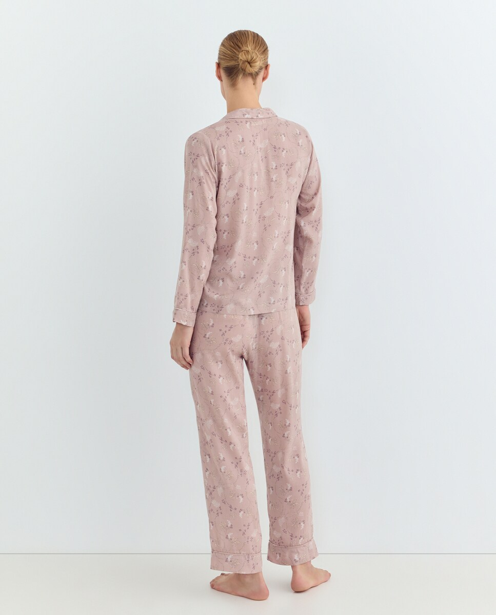 Pijama mujer dos piezas estampado Rosa-2