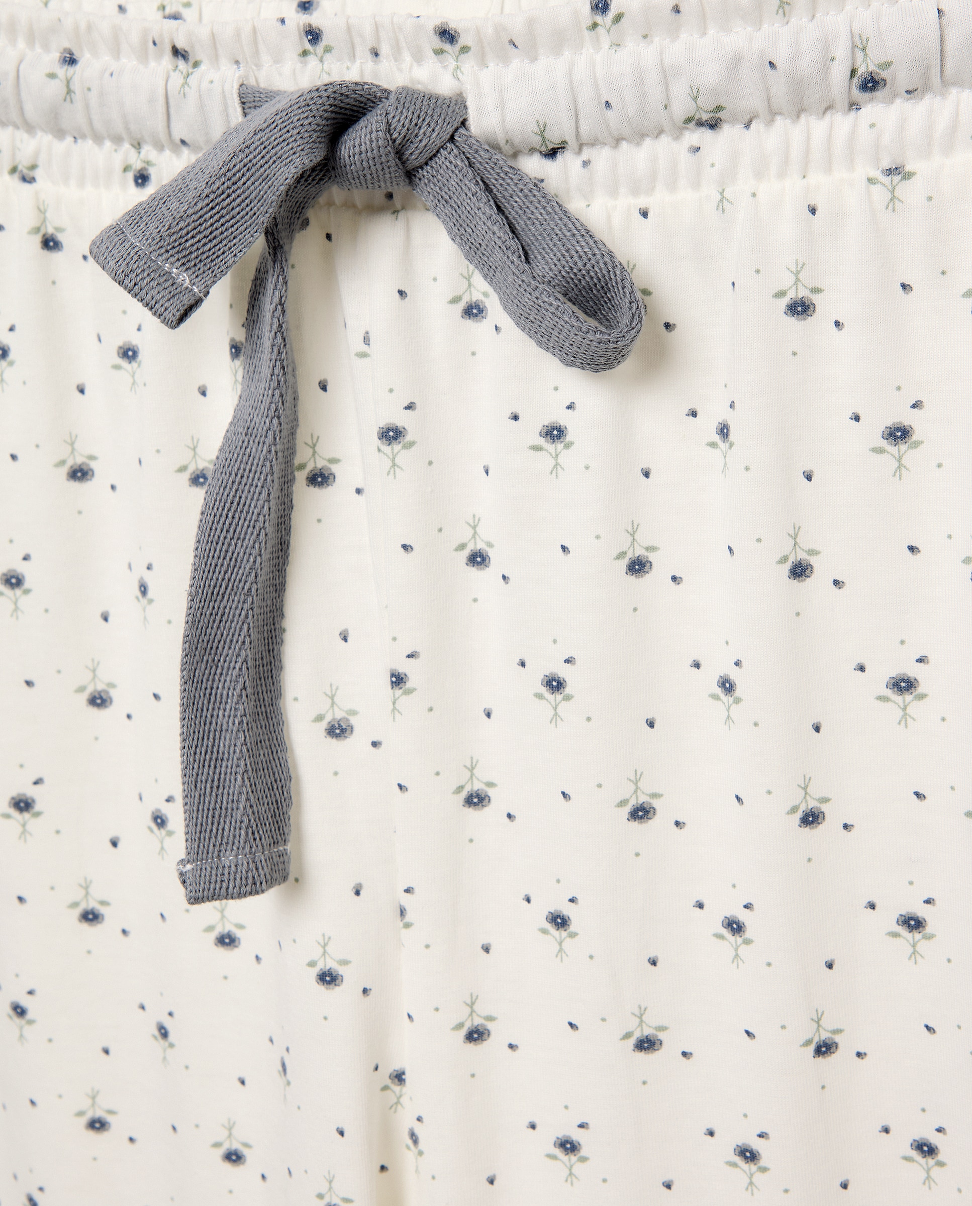Pijama mujer algodón estampado Blanco roto-4
