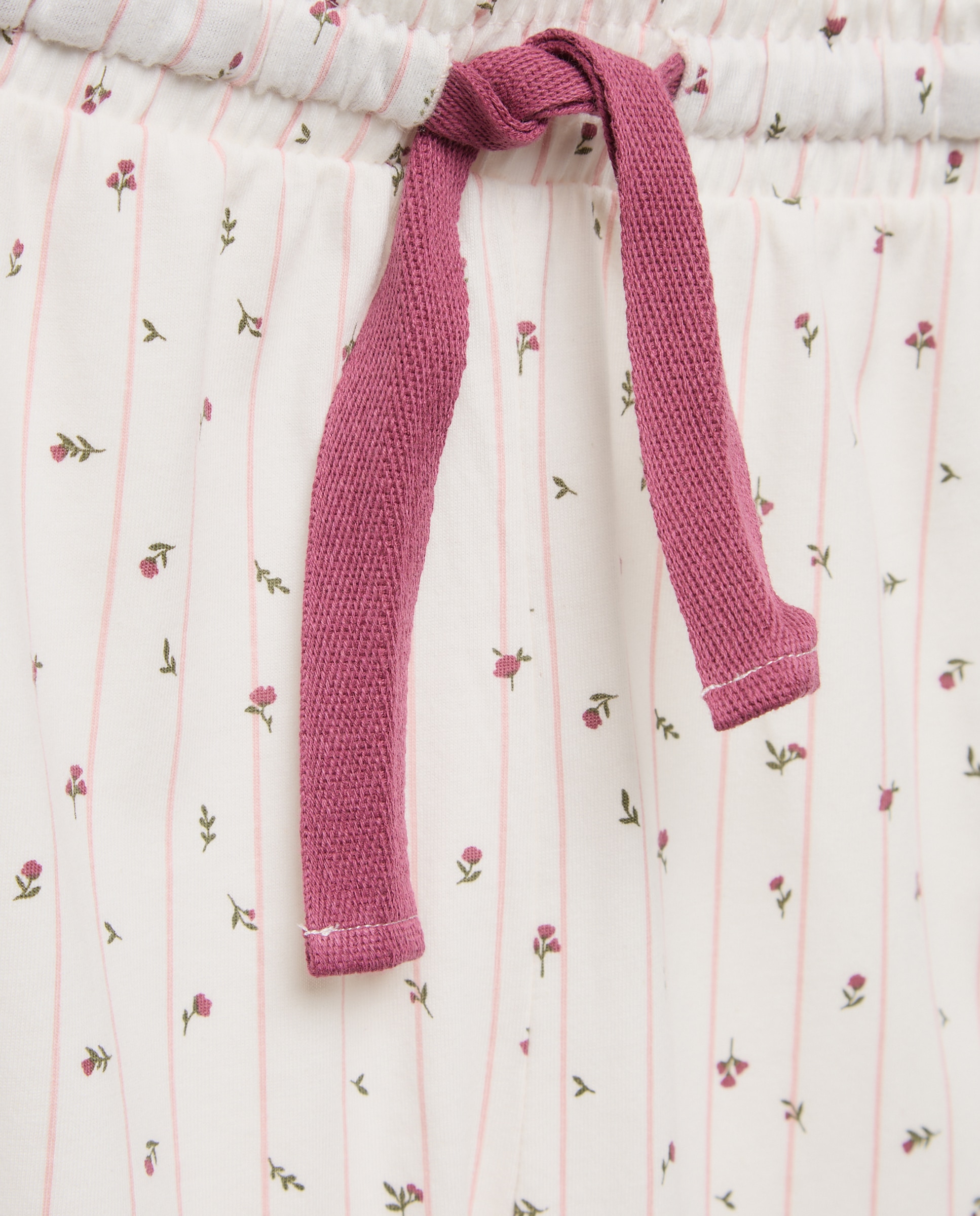 Pijama mujer algodón estampado Rosa claro-4