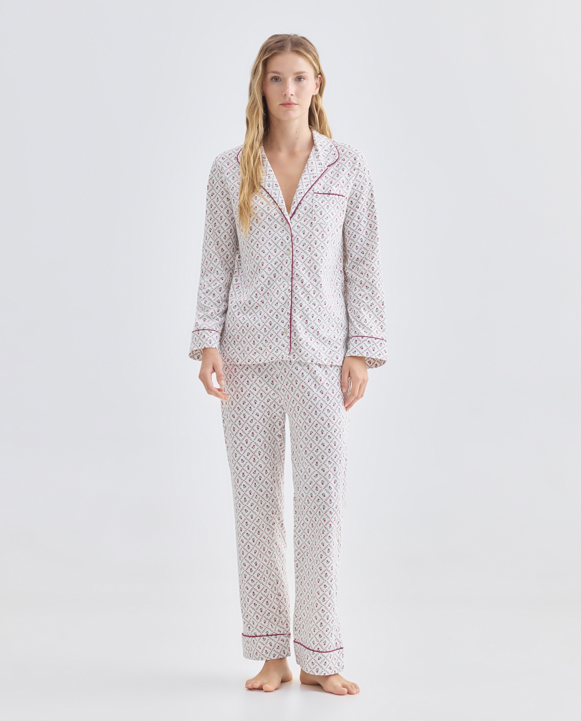 Imagen 0 de Pijama mujer algodón dos piezas estampado