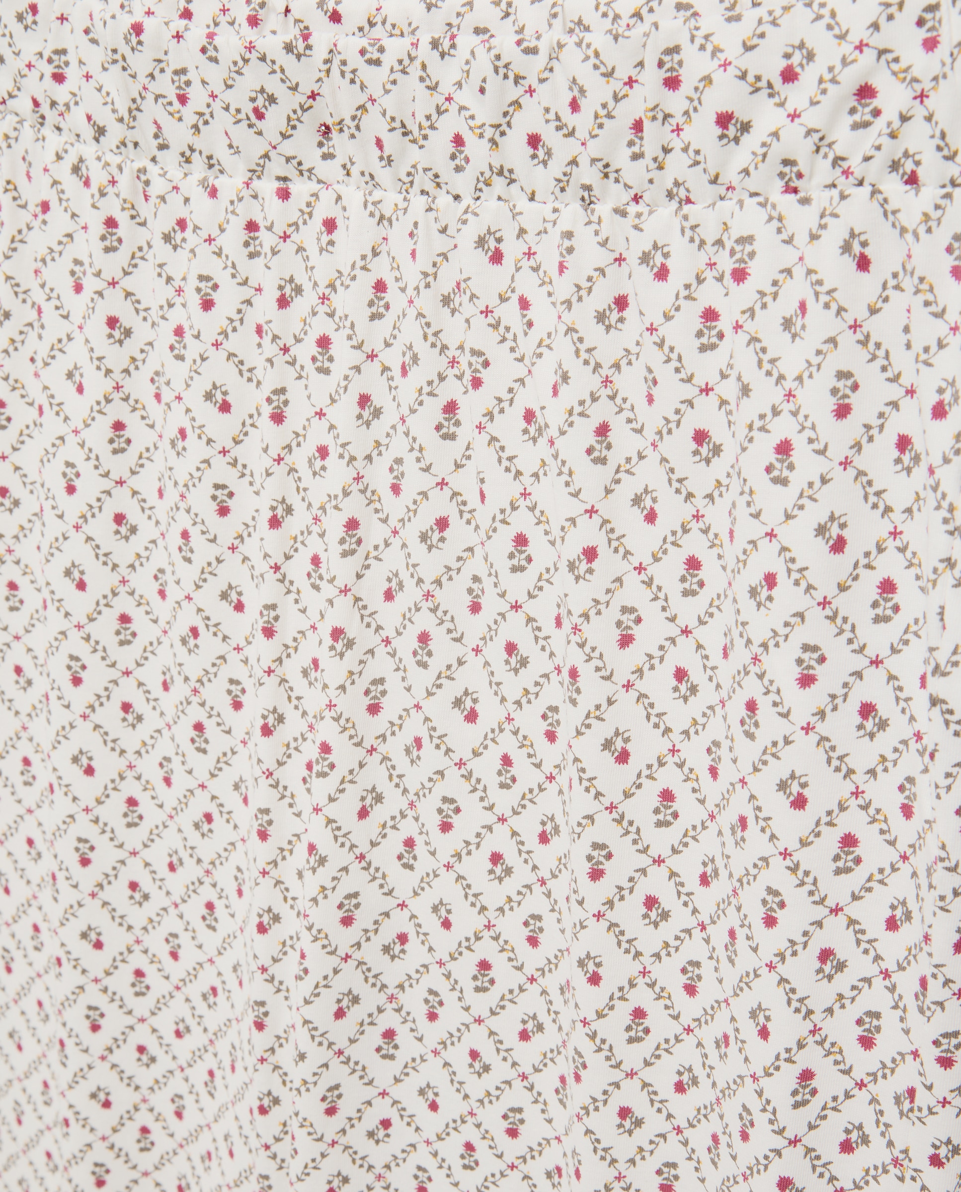 Pijama mujer algodón dos piezas estampado Blanco roto-4