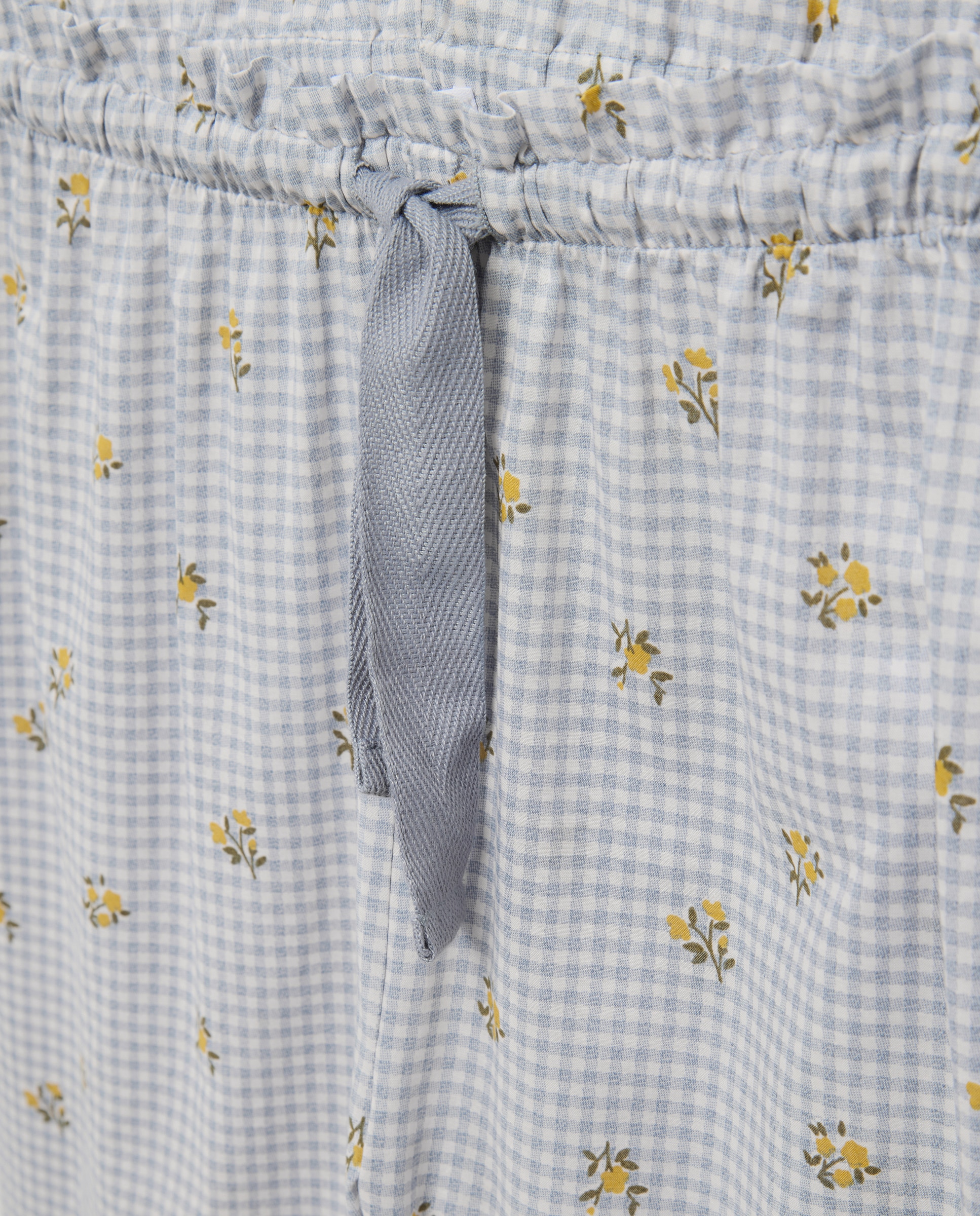 Pijama mujer algodón estampado 410 Azul claro-4