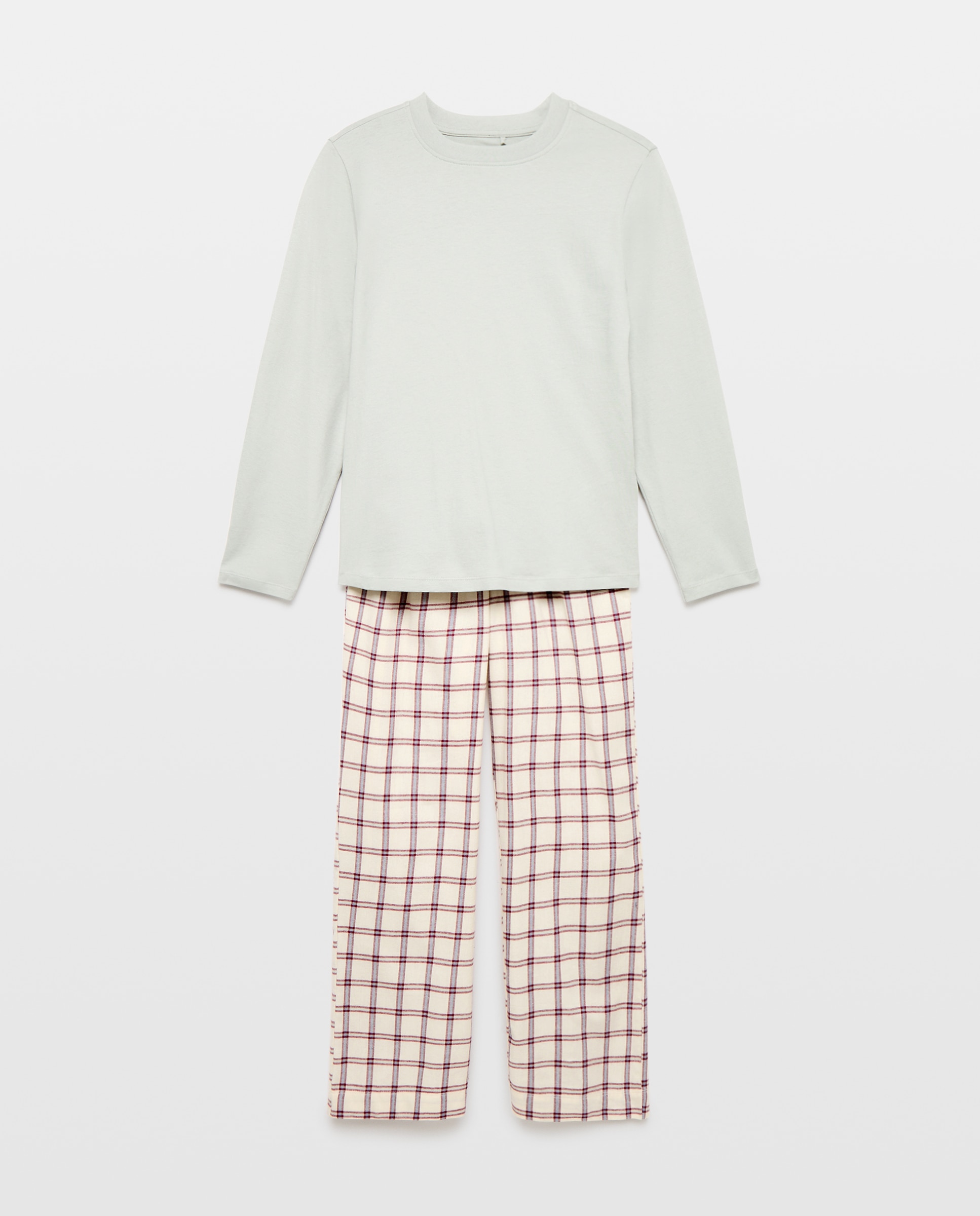 Pijama mujer algodón estampado 582 Verde agua-3