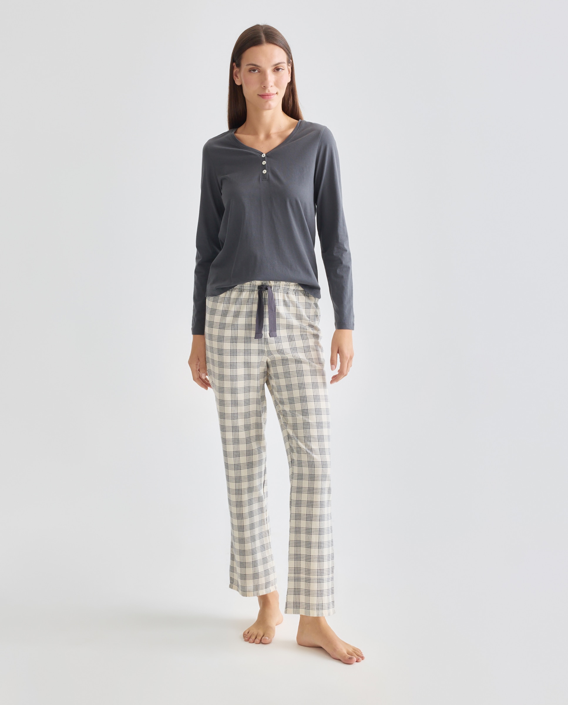 Imagen 0 de Pijama mujer algodón estampado