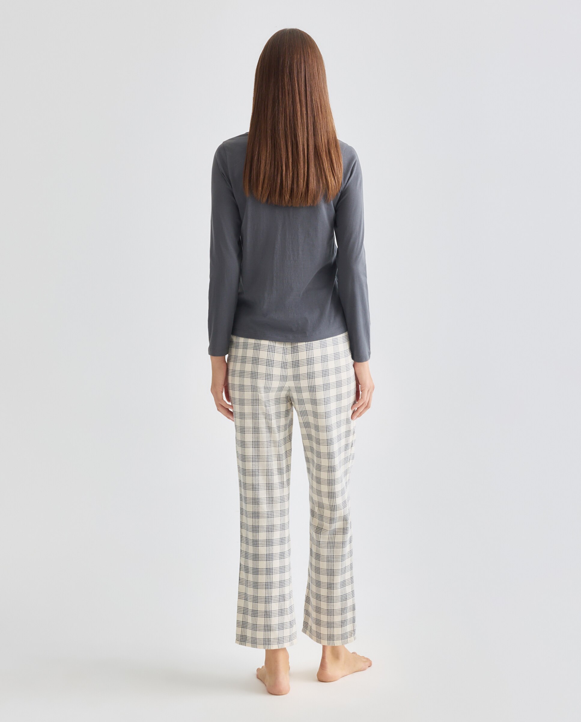 Pijama mujer algodón estampado 430 Azul oscuro-2