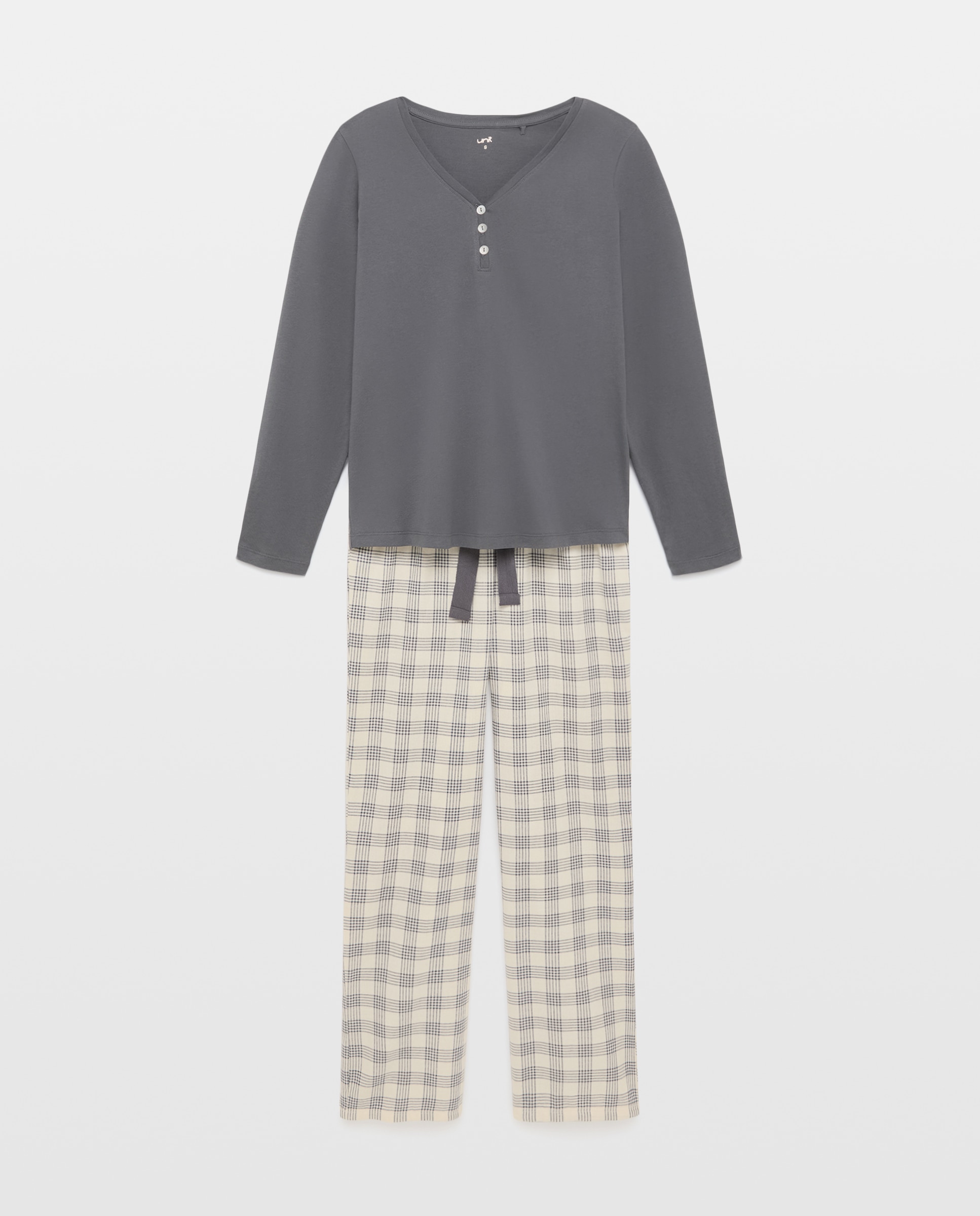 Pijama mujer algodón estampado 430 Azul oscuro-3