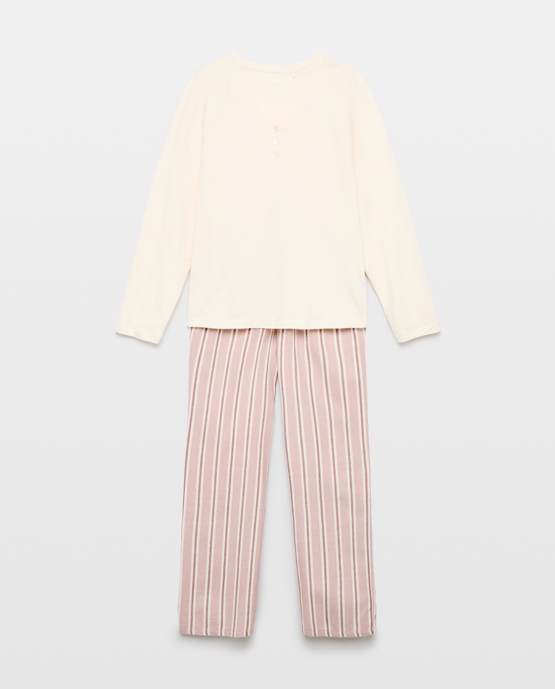 Pijama mujer algodón estampado Blanco-3