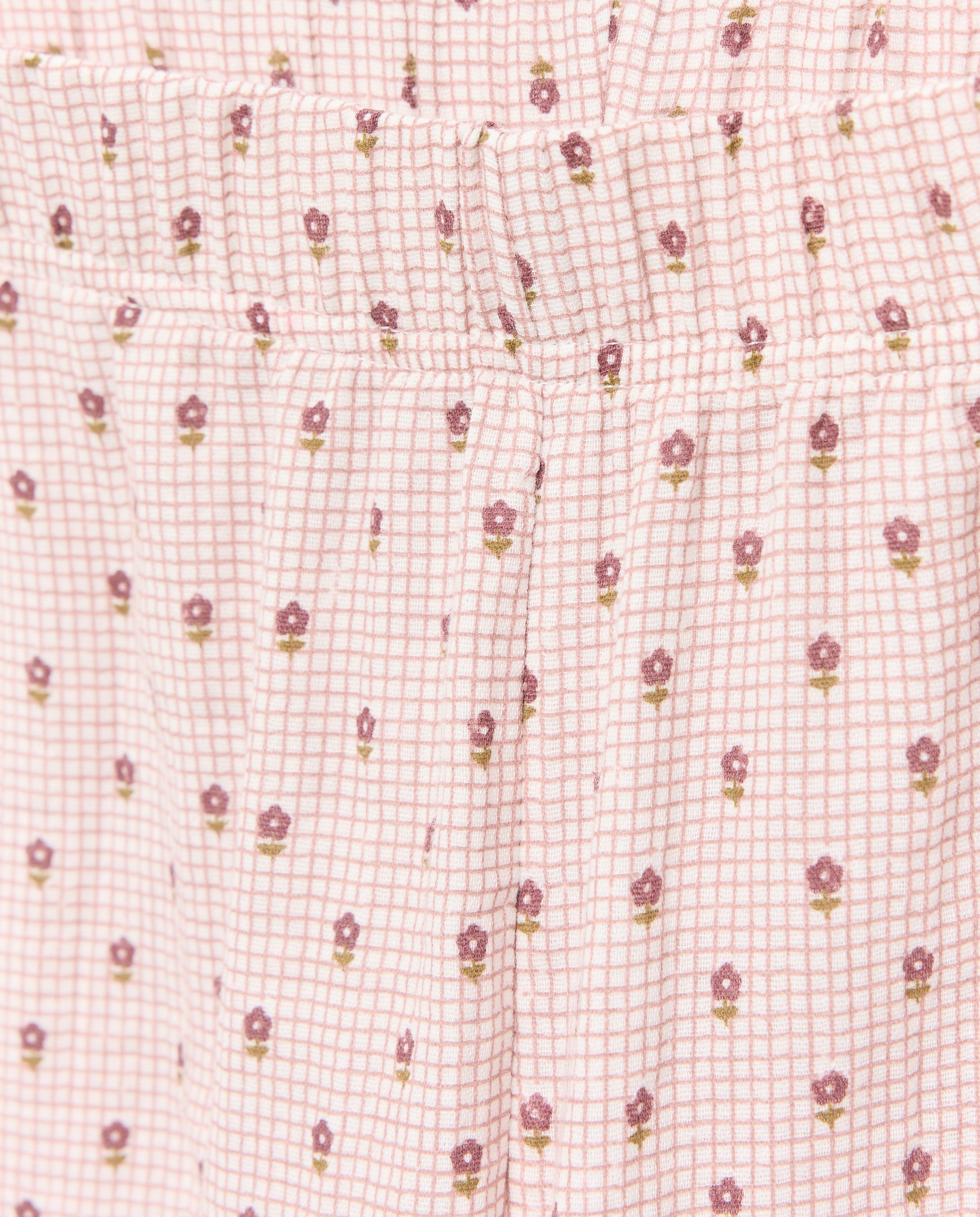 Pijama mujer algodón estampado Burdeos-4