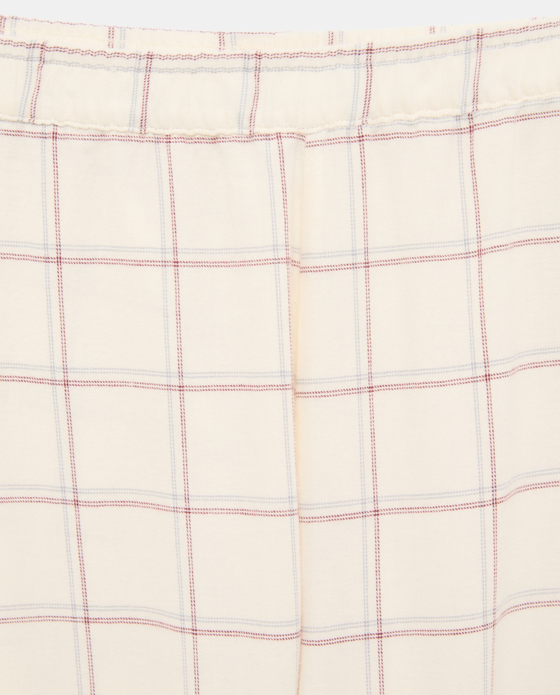 Pijama mujer algodón cuello smock Blanco roto-4
