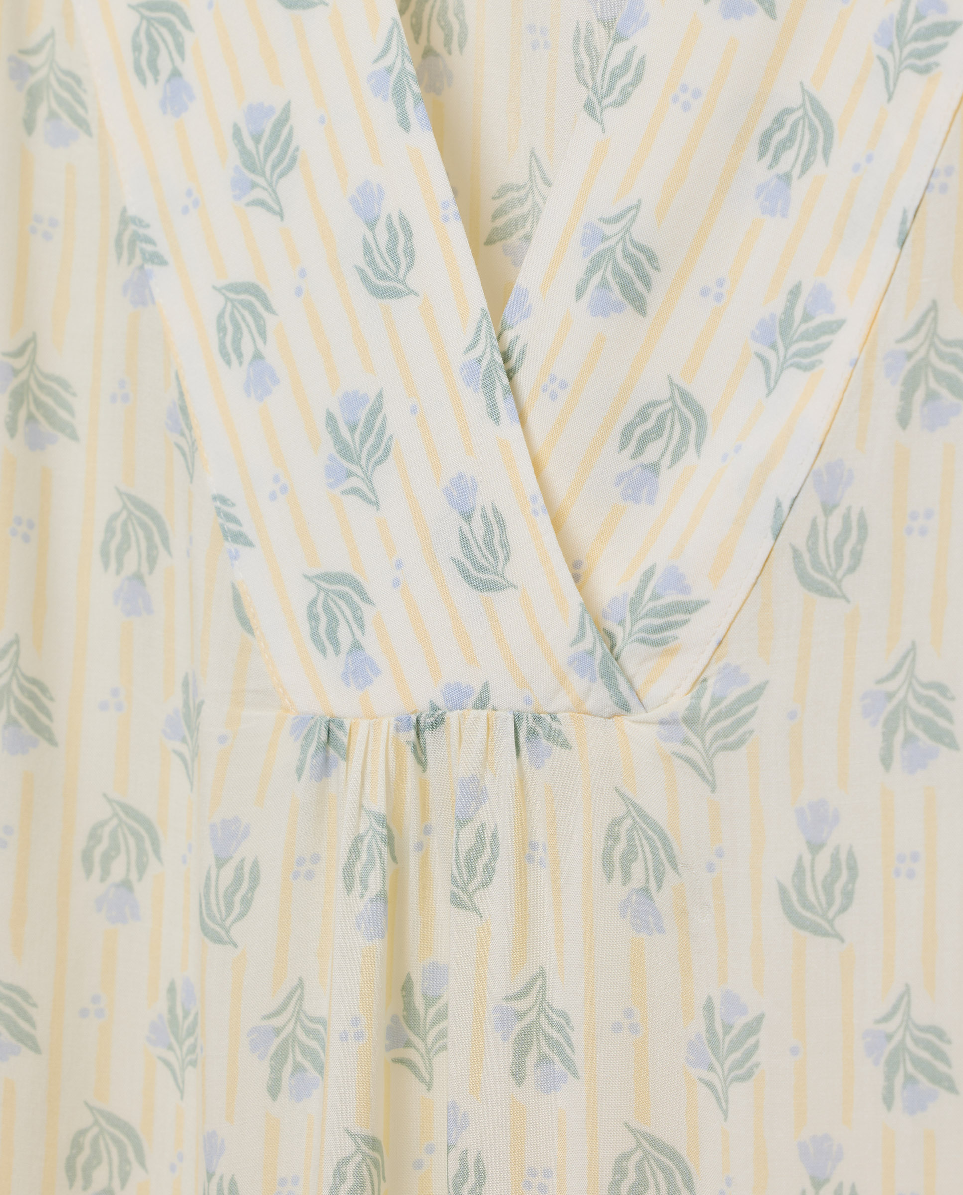 Camisón mujer túnica estampada escote pico 300 Amarillo-4