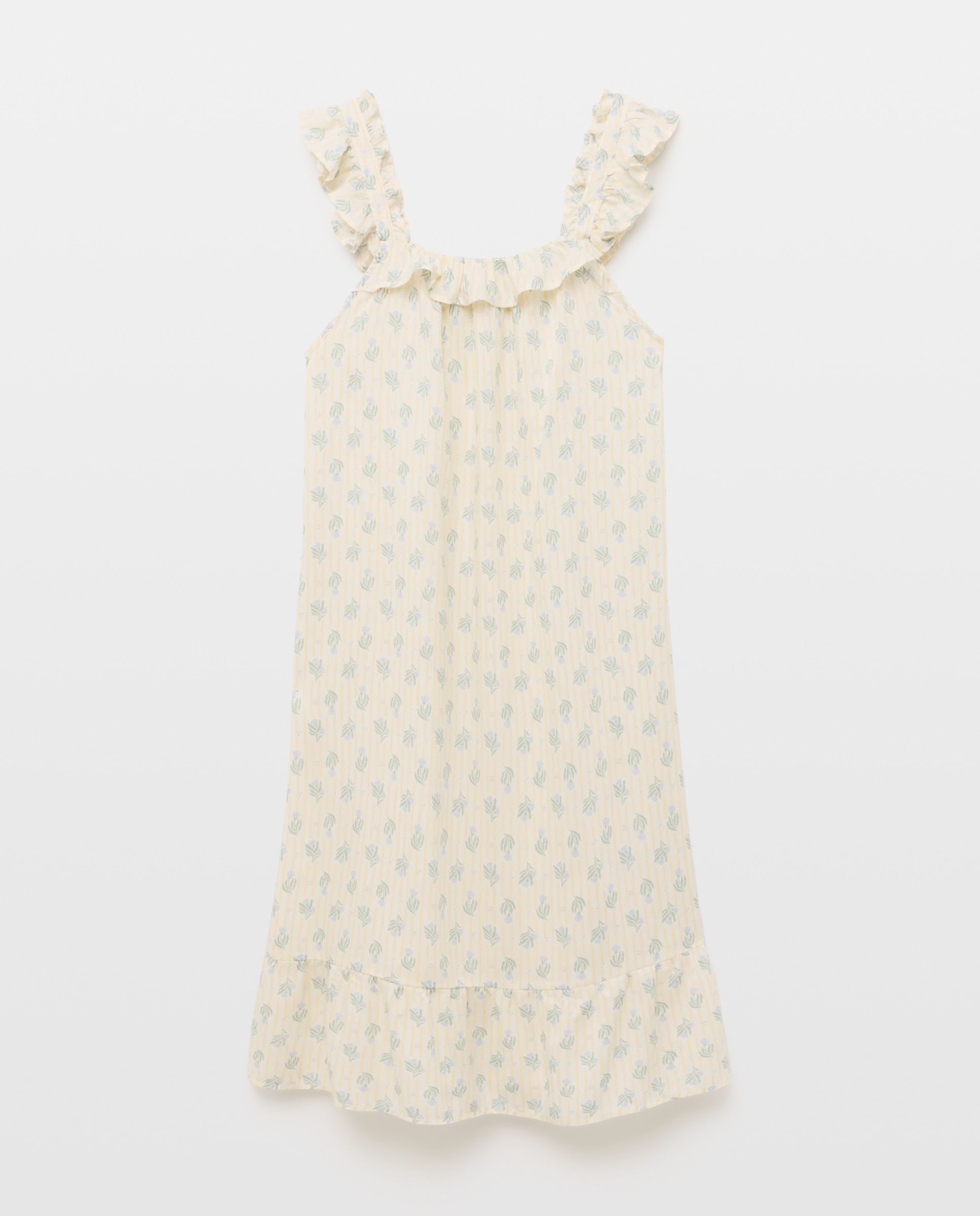 Camisón mujer estampado escote cuadrado 300 Amarillo-3