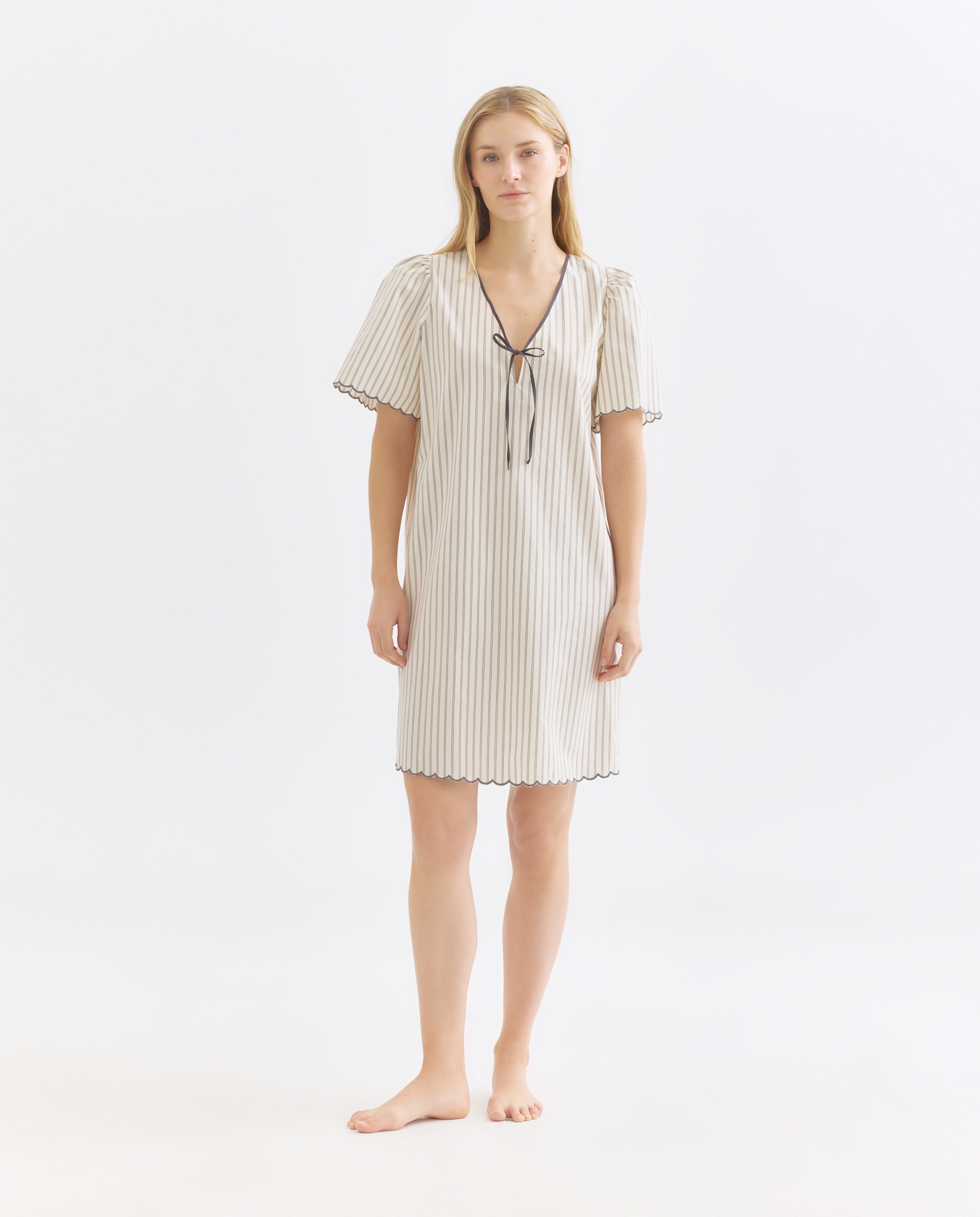 Imagen 0 de Camisón mujer algodón con lazos
