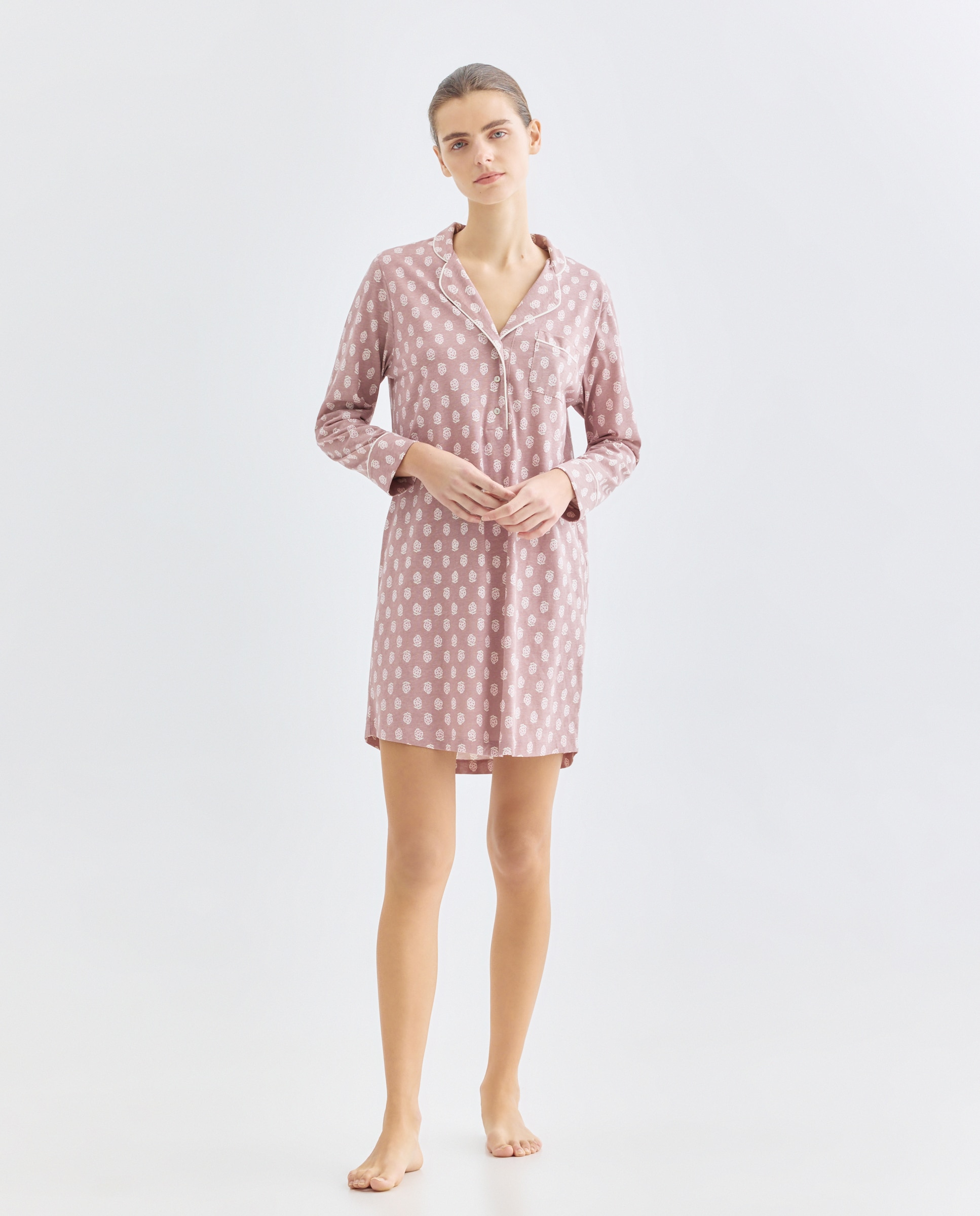 Imagen 0 de Camisón mujer solapa algodón