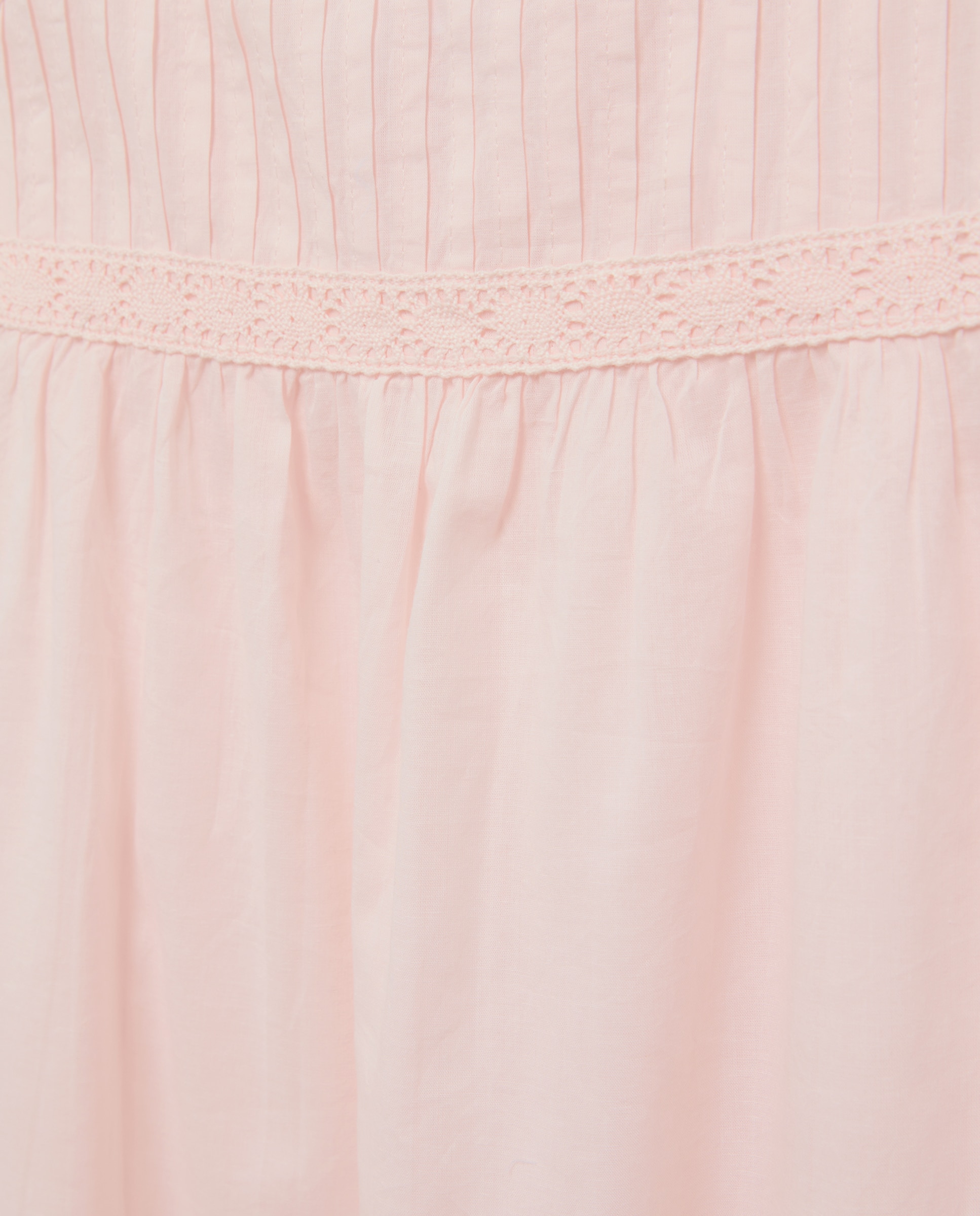 Camisón mujer algodón tirantes lace Rosa claro-4