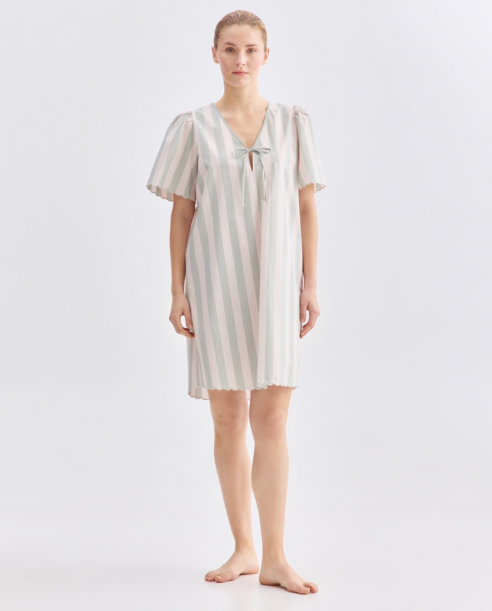 Imagen 0 de Camisón mujer algodón con lazos