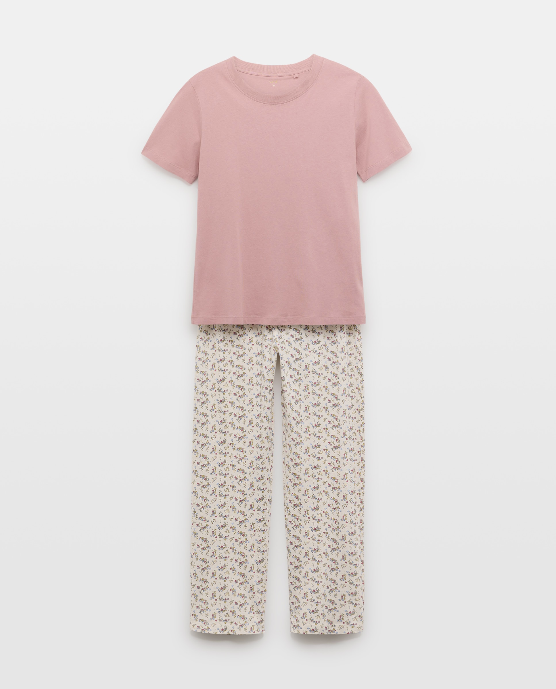 Pijama mujer algodón estampado 220 Rosa palo-3