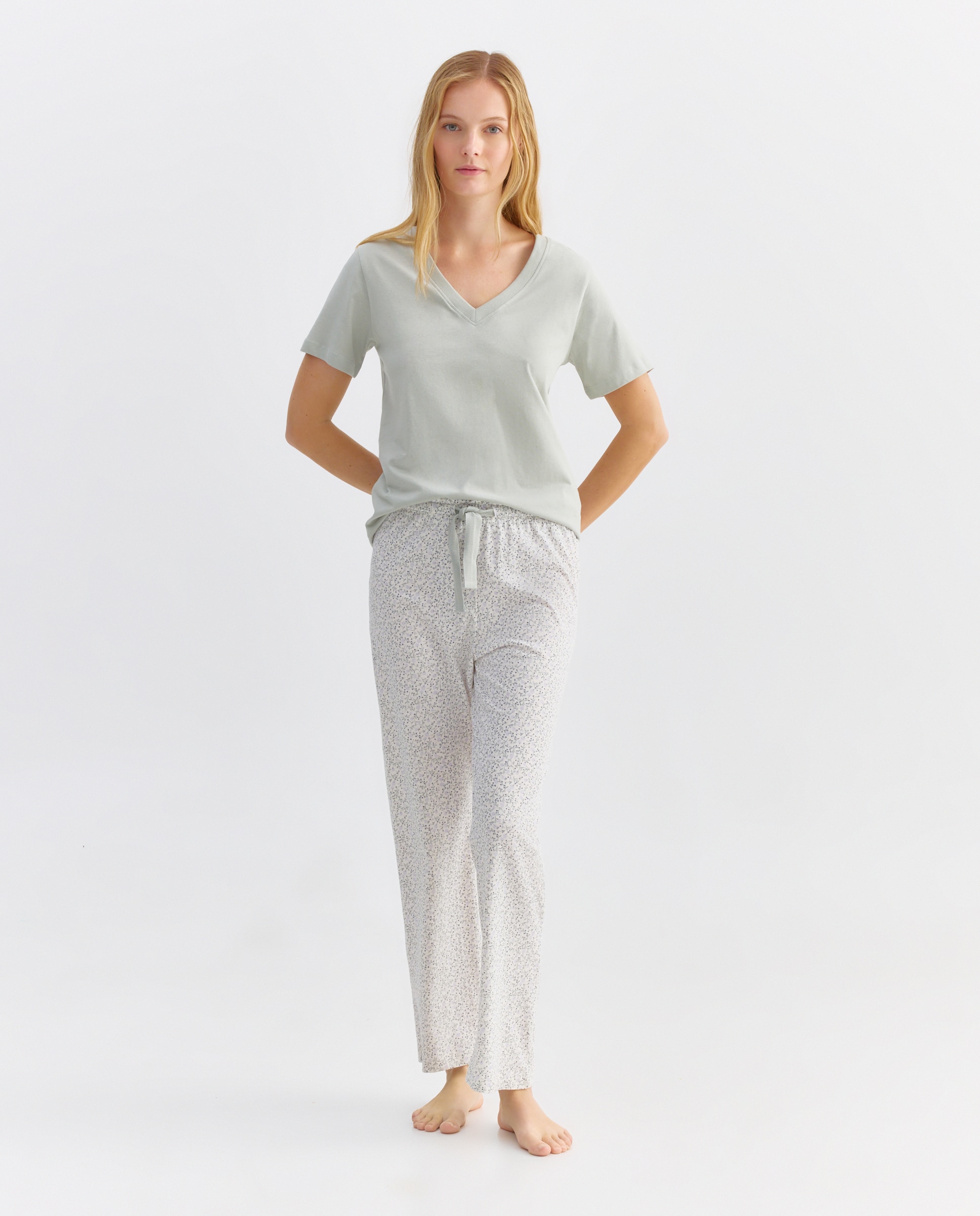 Imagen 0 de Pijama mujer algodón estampado