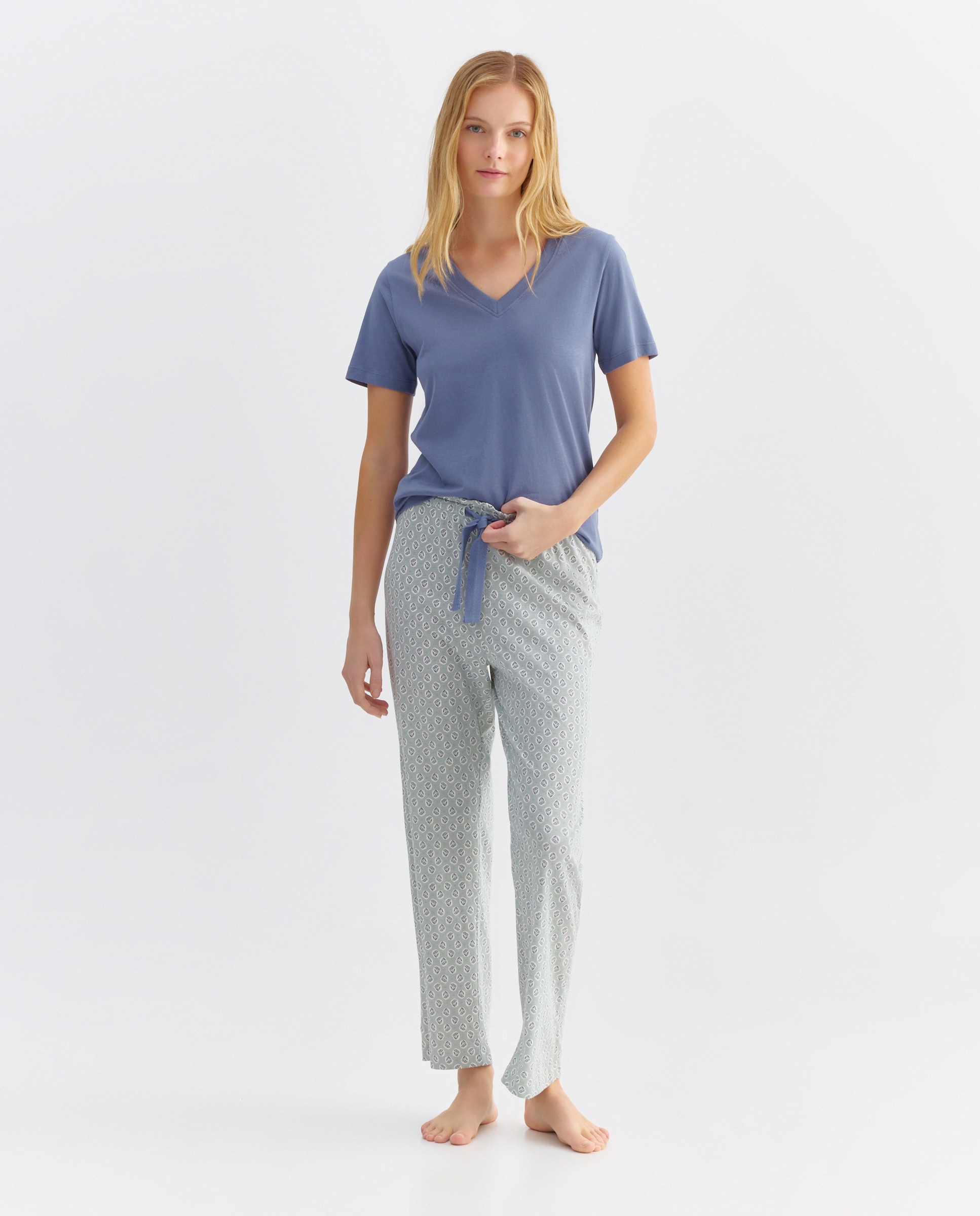 Imagen 0 de Pijama mujer algodón estampado