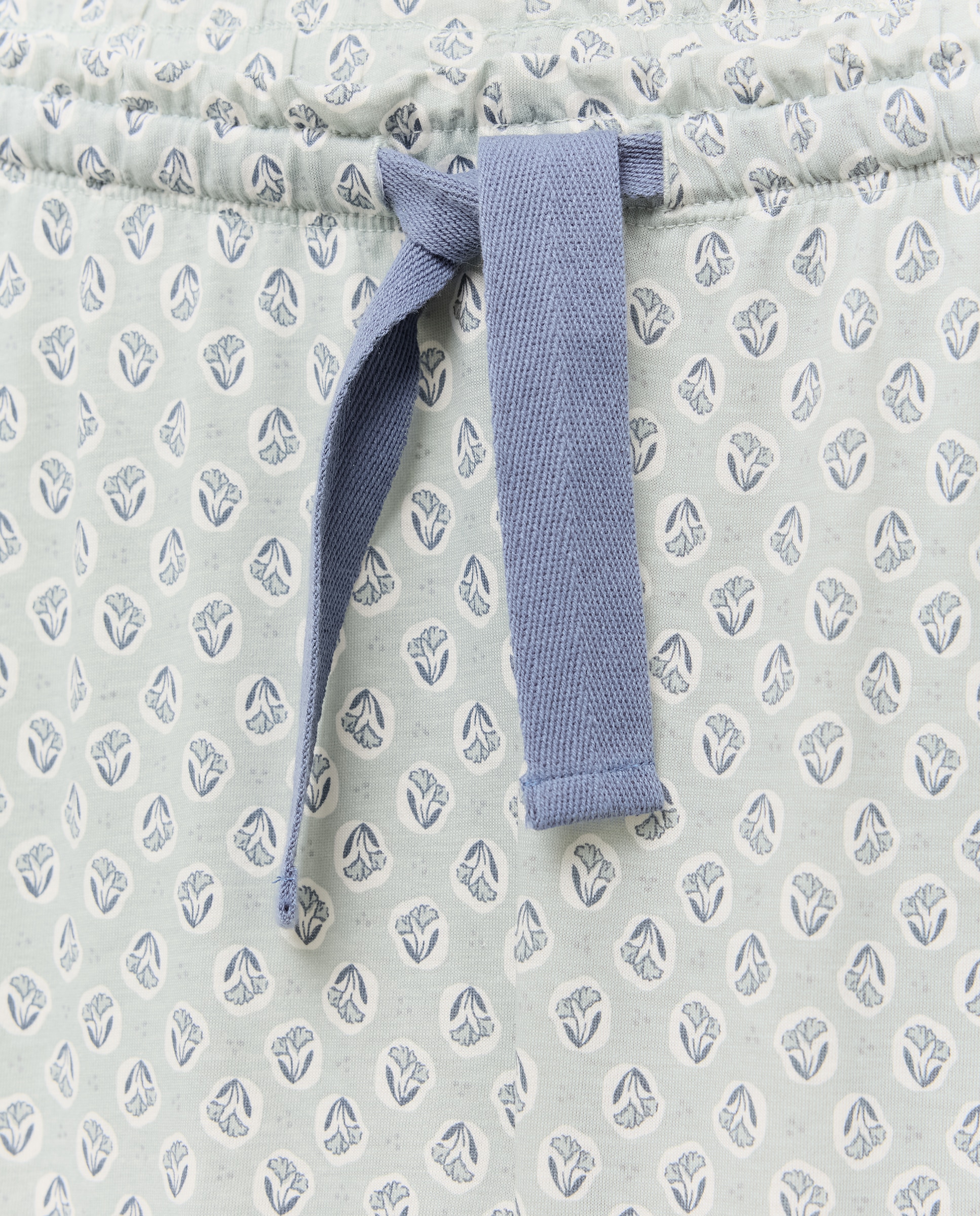 Pijama mujer algodón estampado Azul marino-4
