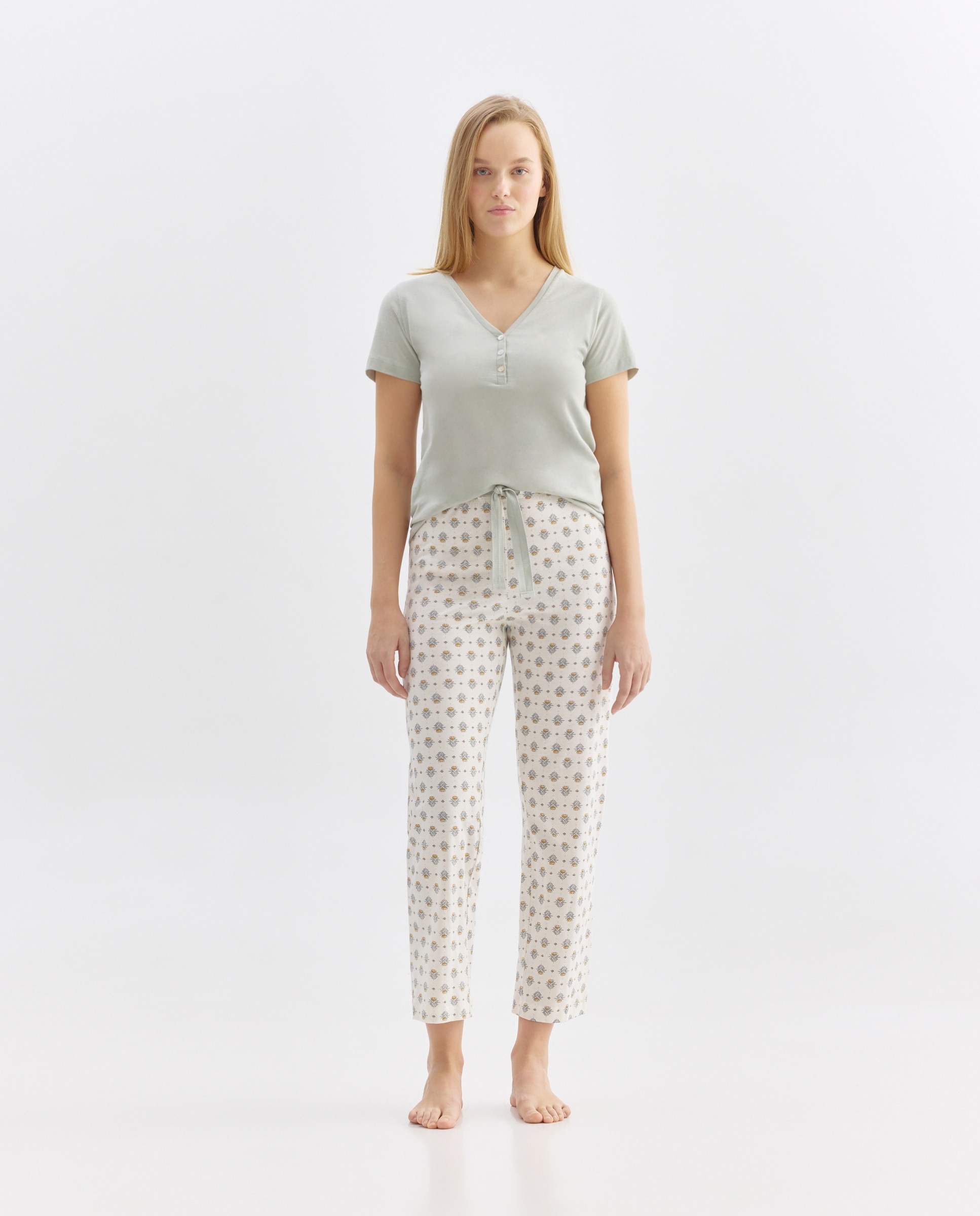 Imagen 0 de Pijama mujer algodón estampado