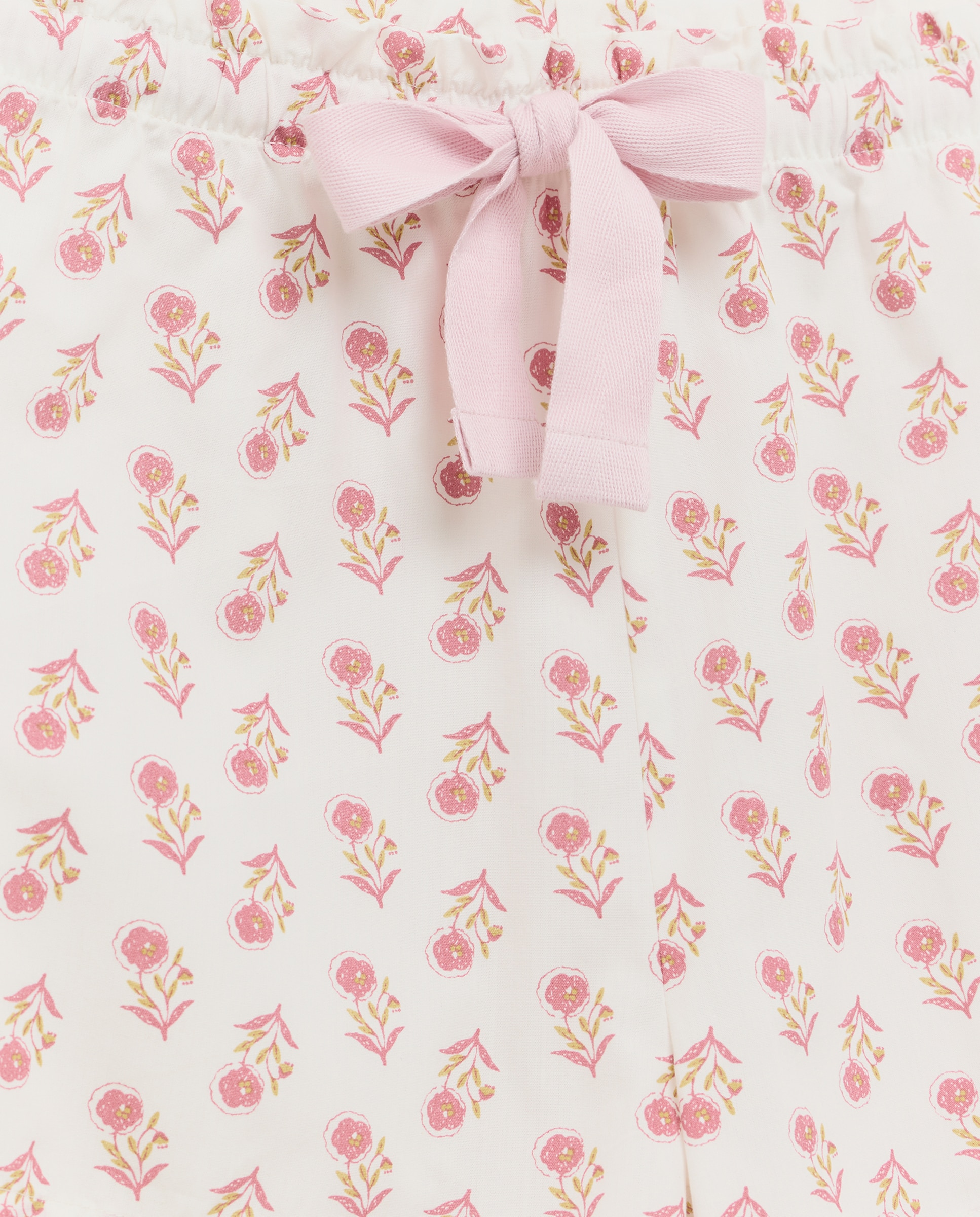 Pijama mujer corto algodón estampado 284 Lila-4