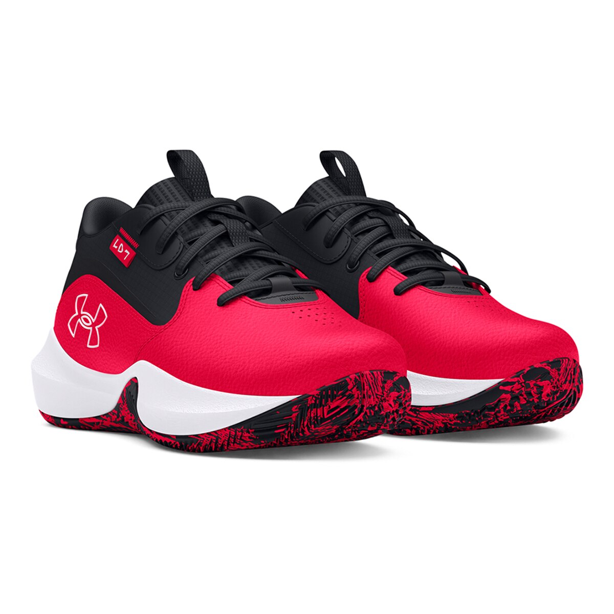 Sapatilhas de Basquetebol de Menino Ua Ps Lockdown 7 Vermelho-2