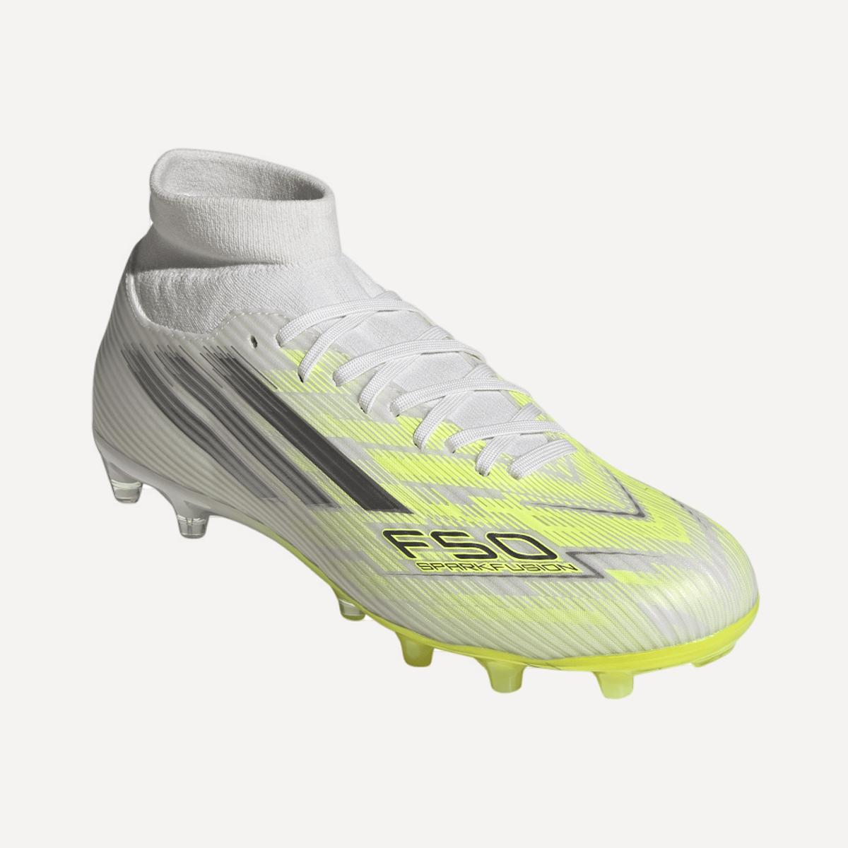 Chuteiras de Futebol de Homem F50 Sparkfusion League FG/AG Branco/Amarelo-5