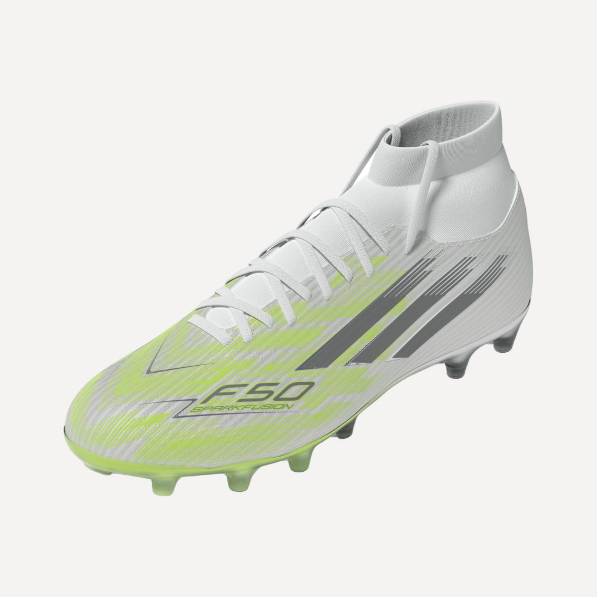 Chuteiras de Futebol de Homem F50 Sparkfusion League FG/AG Branco/Amarelo-10