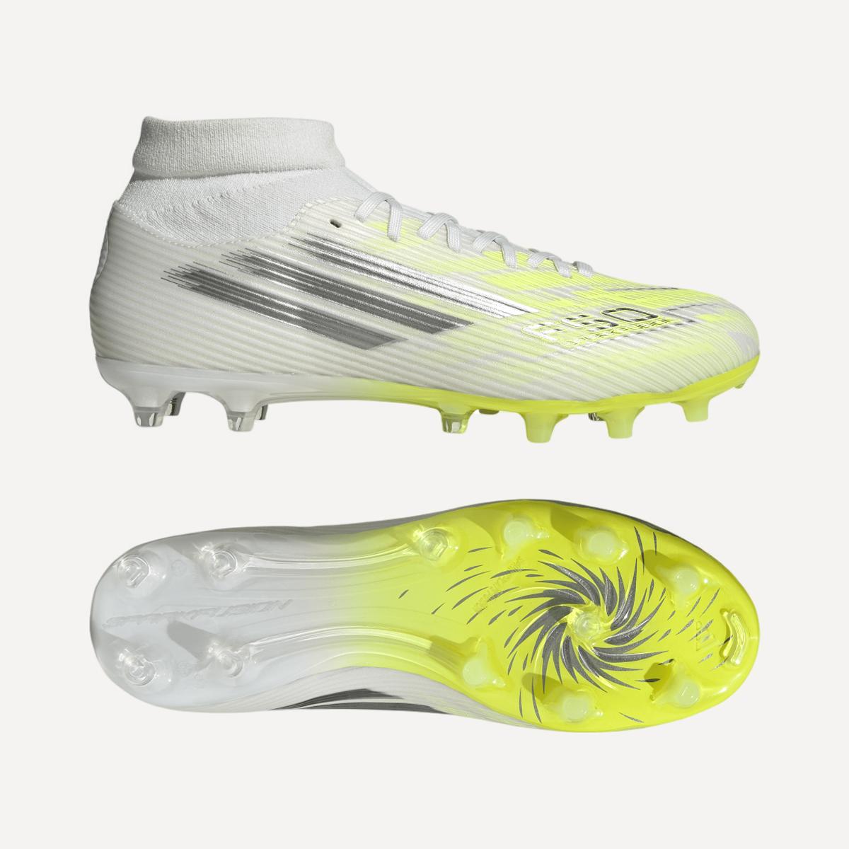 Chuteiras de Futebol de Homem F50 Sparkfusion League FG/AG Branco/Amarelo-11