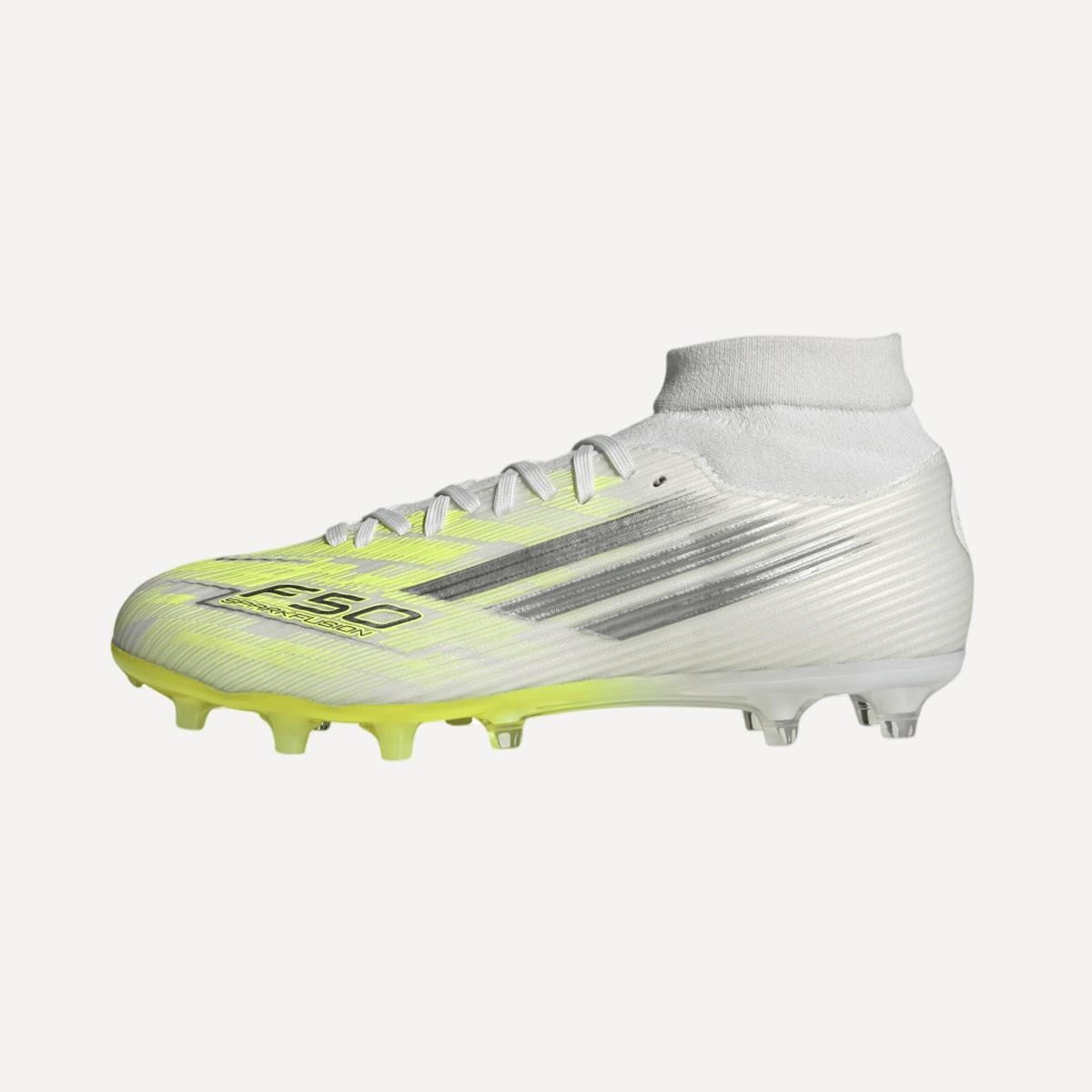 Chuteiras de Futebol de Homem F50 Sparkfusion League FG/AG Branco/Amarelo-12