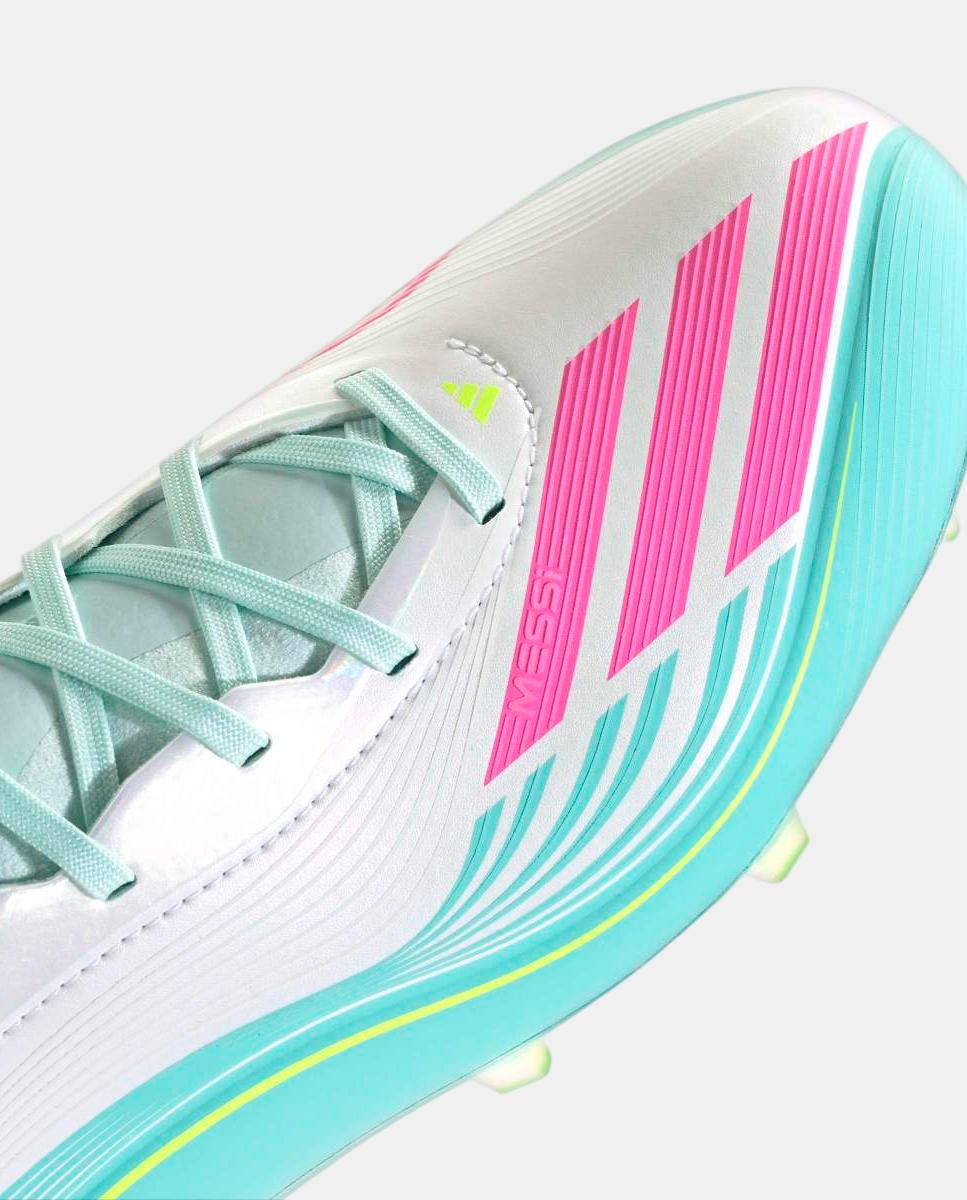 Chuteiras de Futebol de Homem F50 Messi Pro FG Branco / Rosa-8