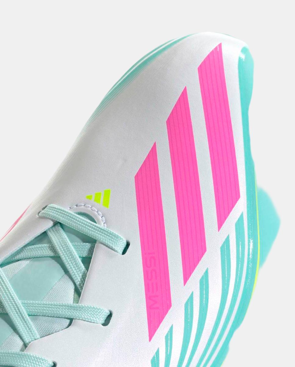 Chuteiras de Futebol de Homem F50 Messi League FG/MG Branco / Rosa-7
