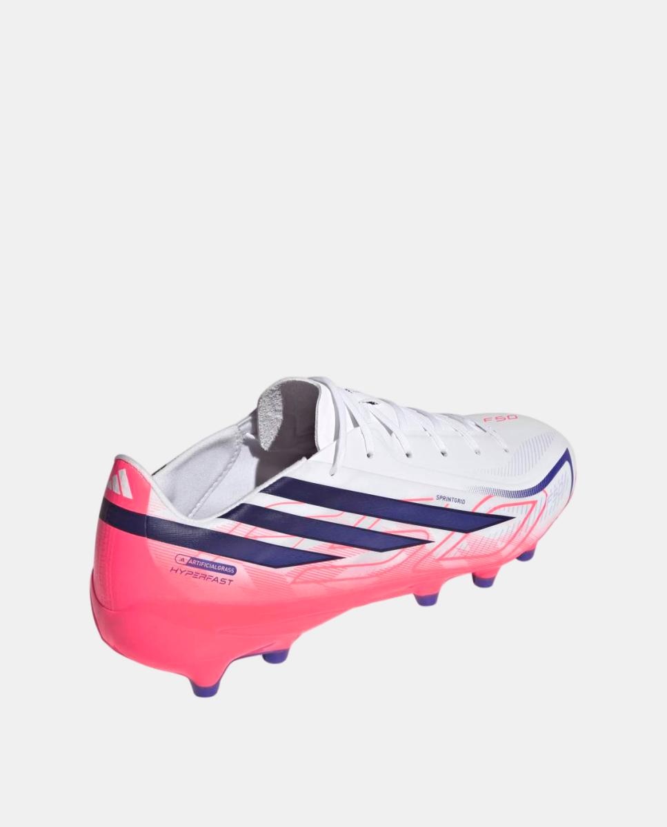 Chuteiras de Futebol de adulto F50 Hyperfast League Ag Adidas Branco / Azul-5