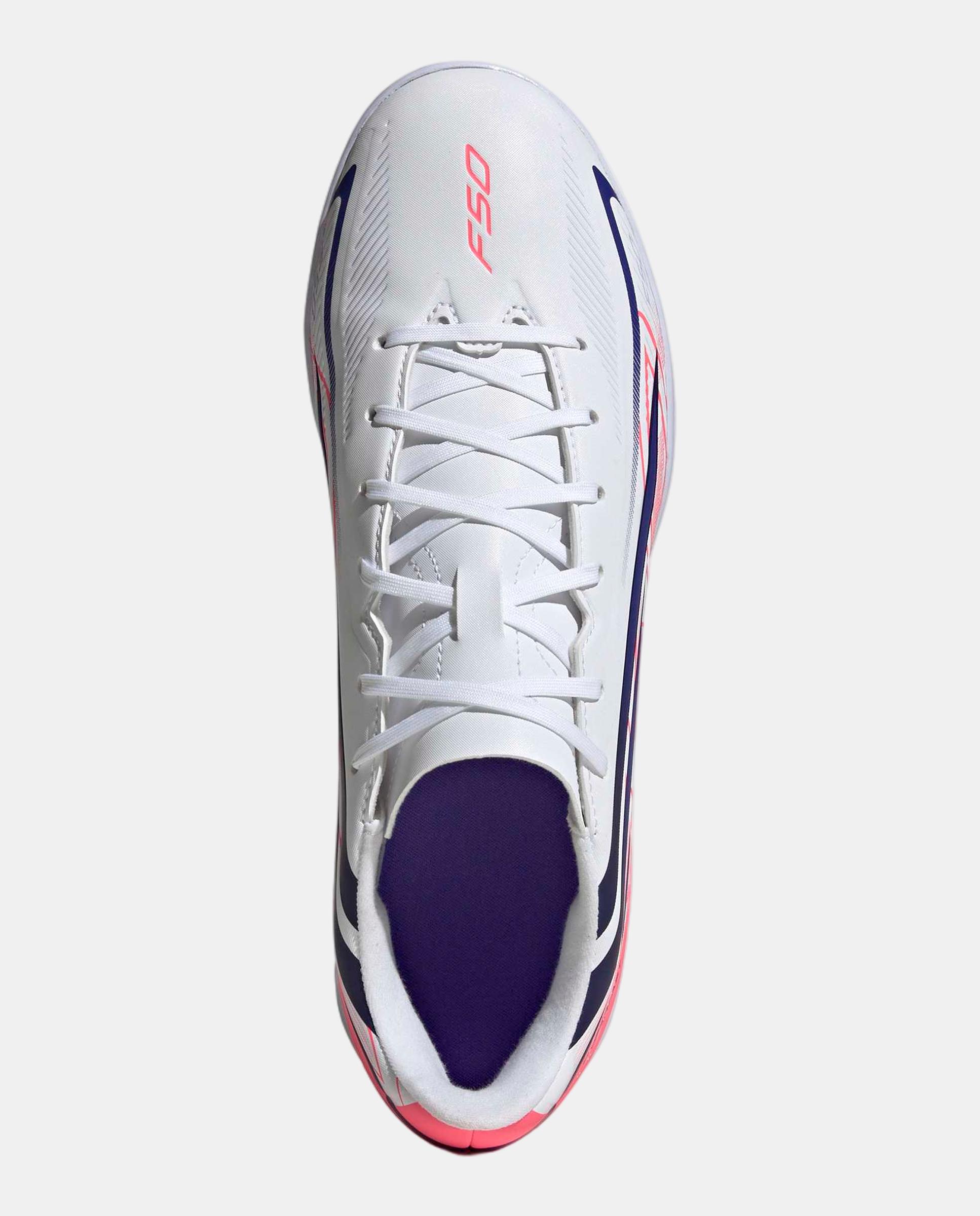 Chuteiras de Futsal de adulto F50 Hyperfast Club In Adidas Branco / Azul-3
