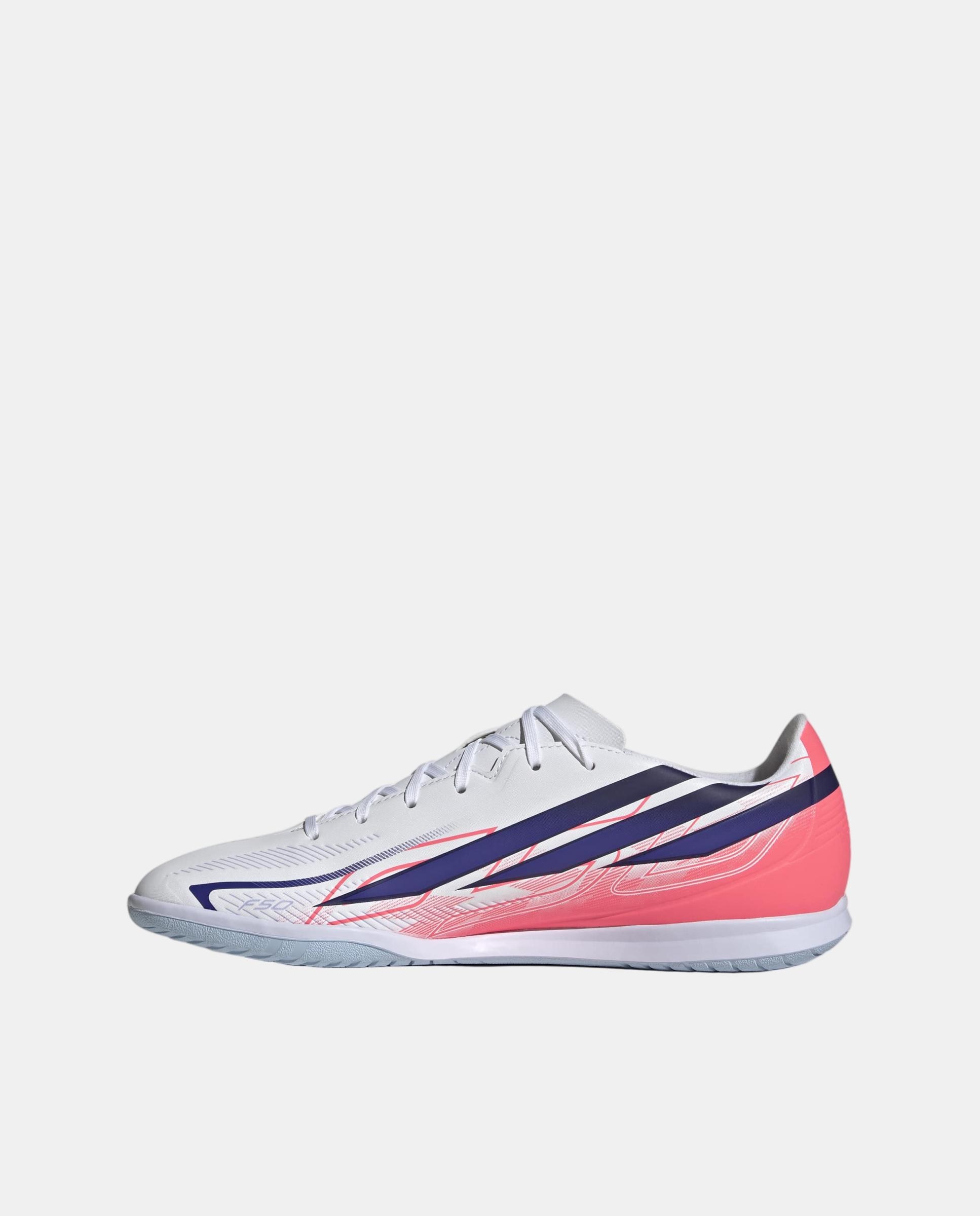 Chuteiras de Futsal de adulto F50 Hyperfast Club In Adidas Branco / Azul-4