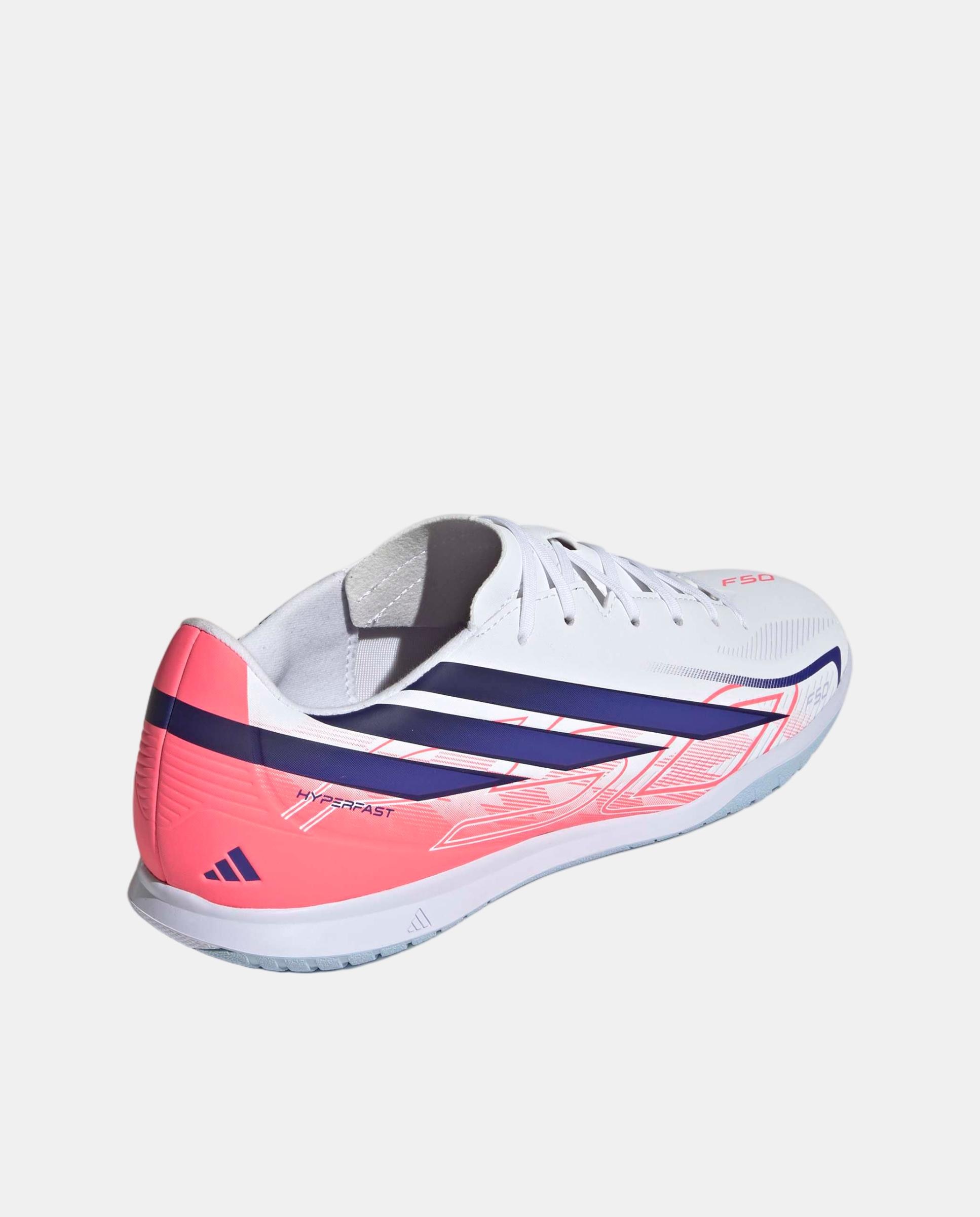 Chuteiras de Futsal de adulto F50 Hyperfast Club In Adidas Branco / Azul-5
