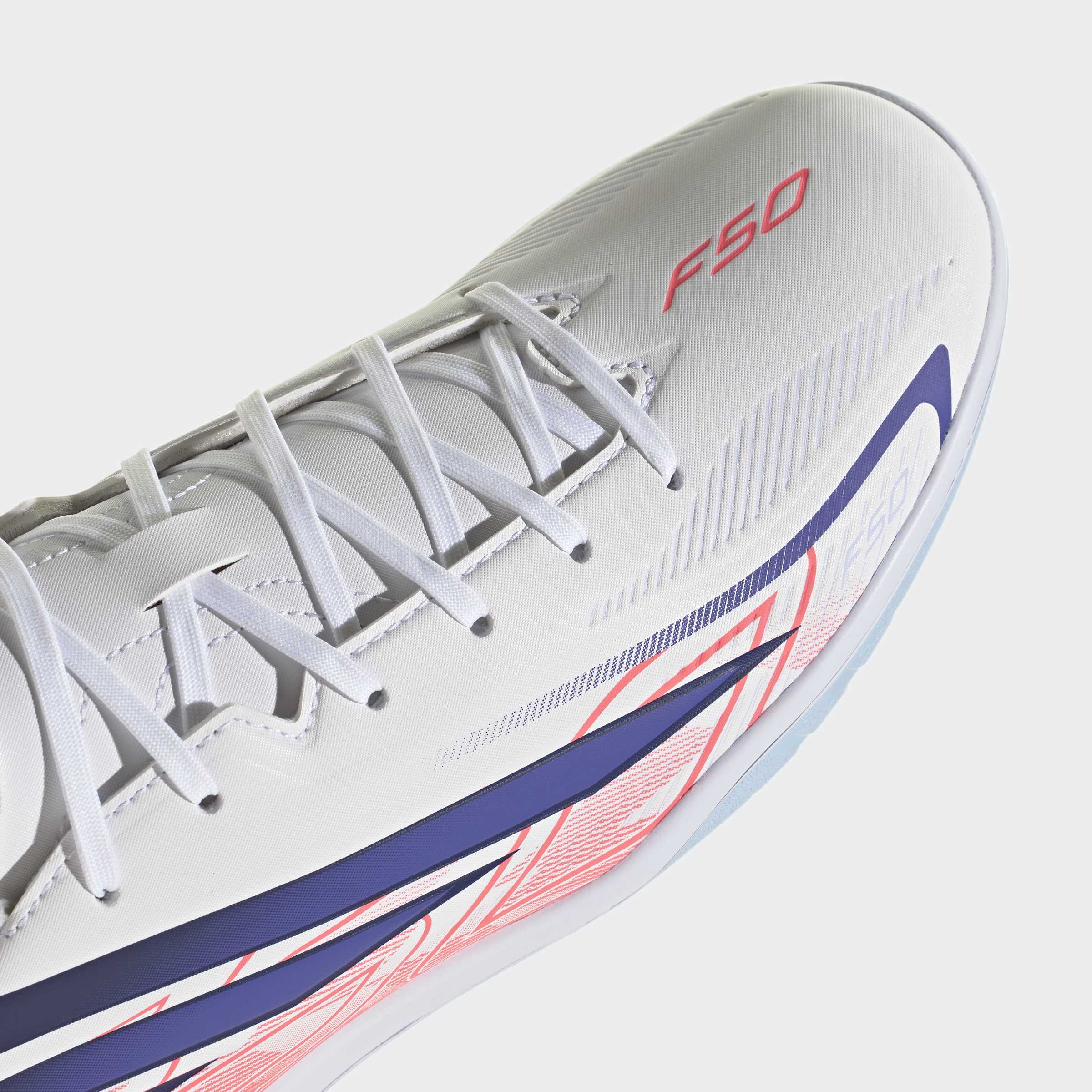 Chuteiras de Futsal de adulto F50 Hyperfast Club In Adidas Branco / Azul-8