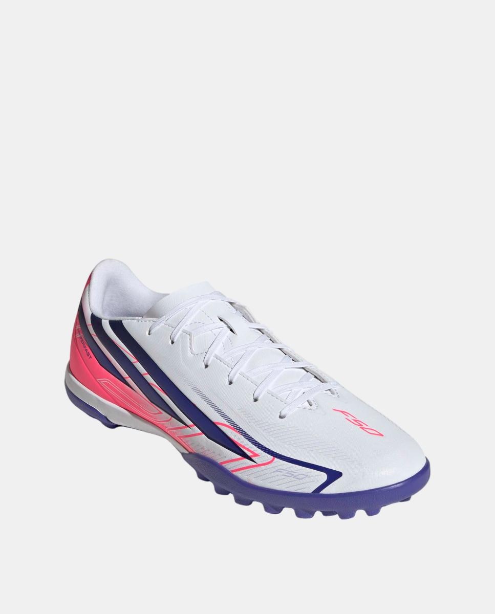 Chuteiras de Futebol Turf de adulto F50 Hyperfast Club Tf Adidas Branco / Azul-2